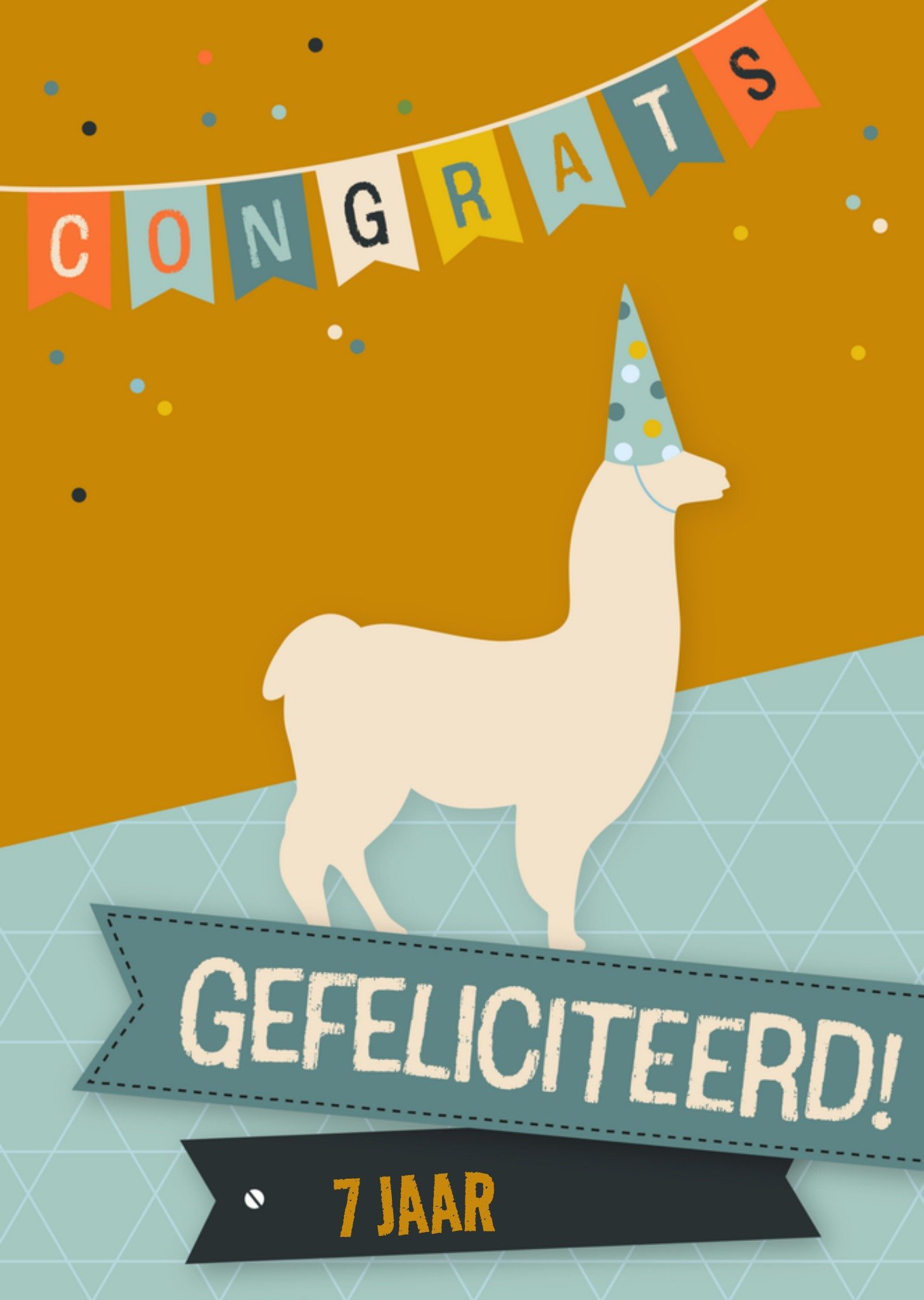 Greetz Verjaardagskaart Lama Standard Card