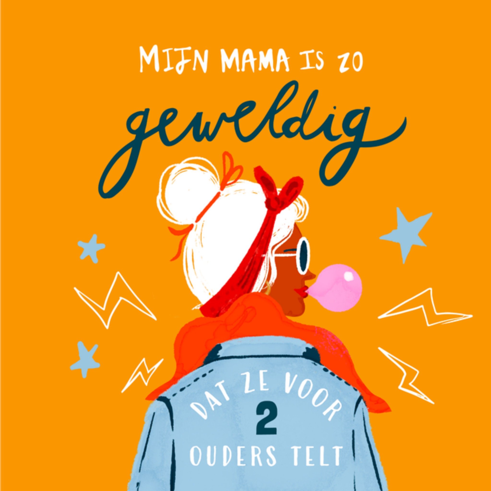 Greetz Vaderdagkaart Mama is zo geweldig Vierkant