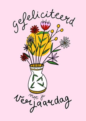 Verjaardagskaart | Greetz | Bloemen | Illustratie