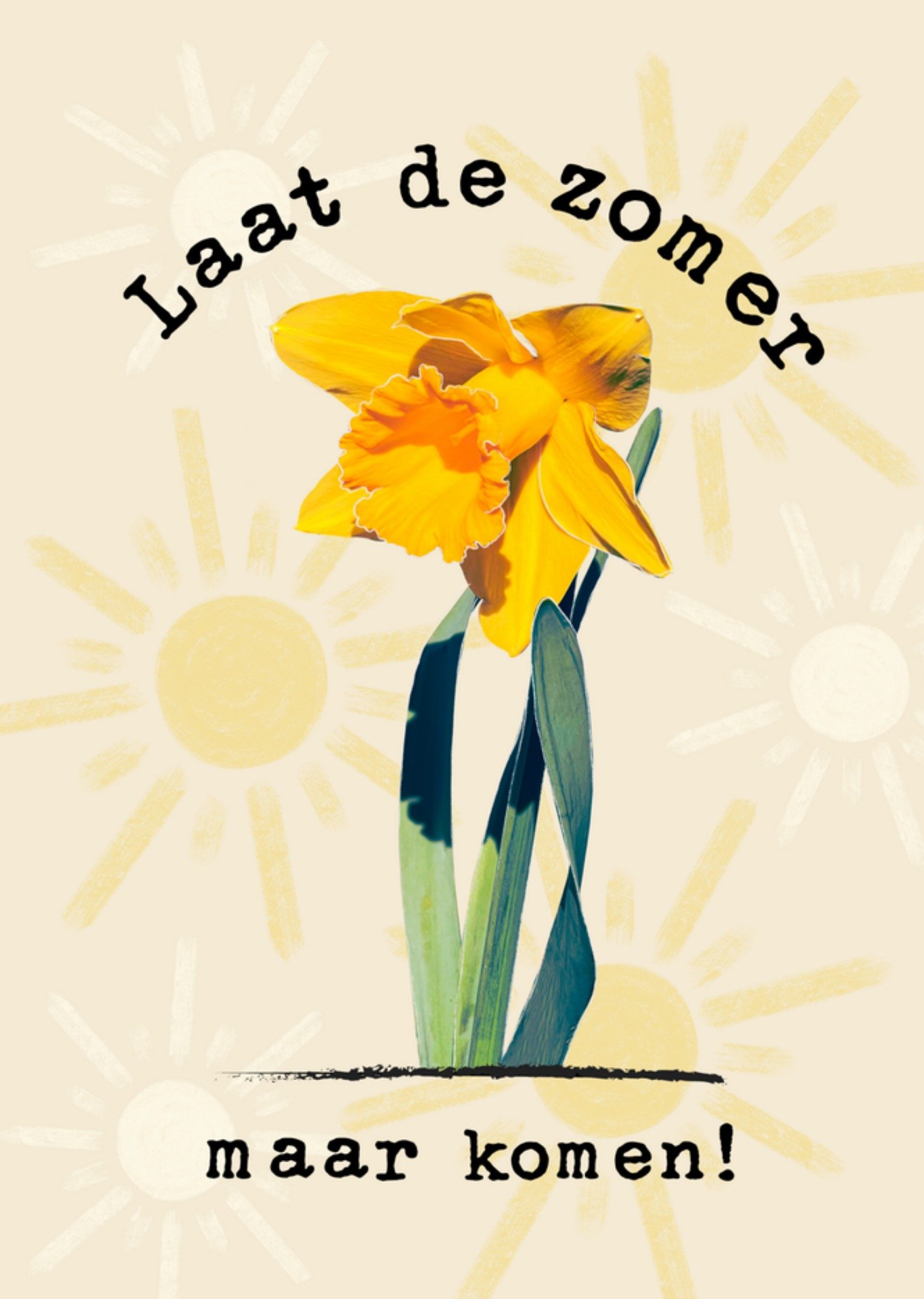 Greetz Zomertijd narcis zomer Standard Card