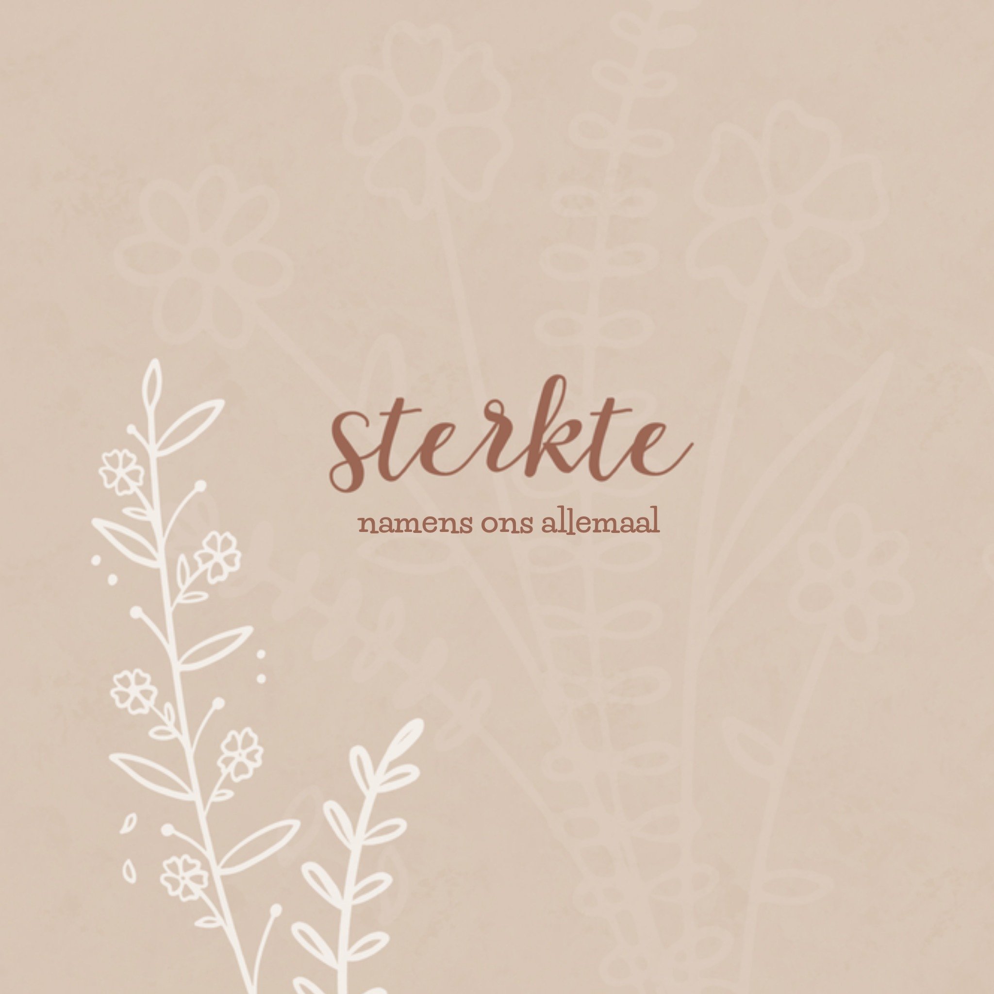 Greetz Sterkte kaart minimalistisch Vierkant