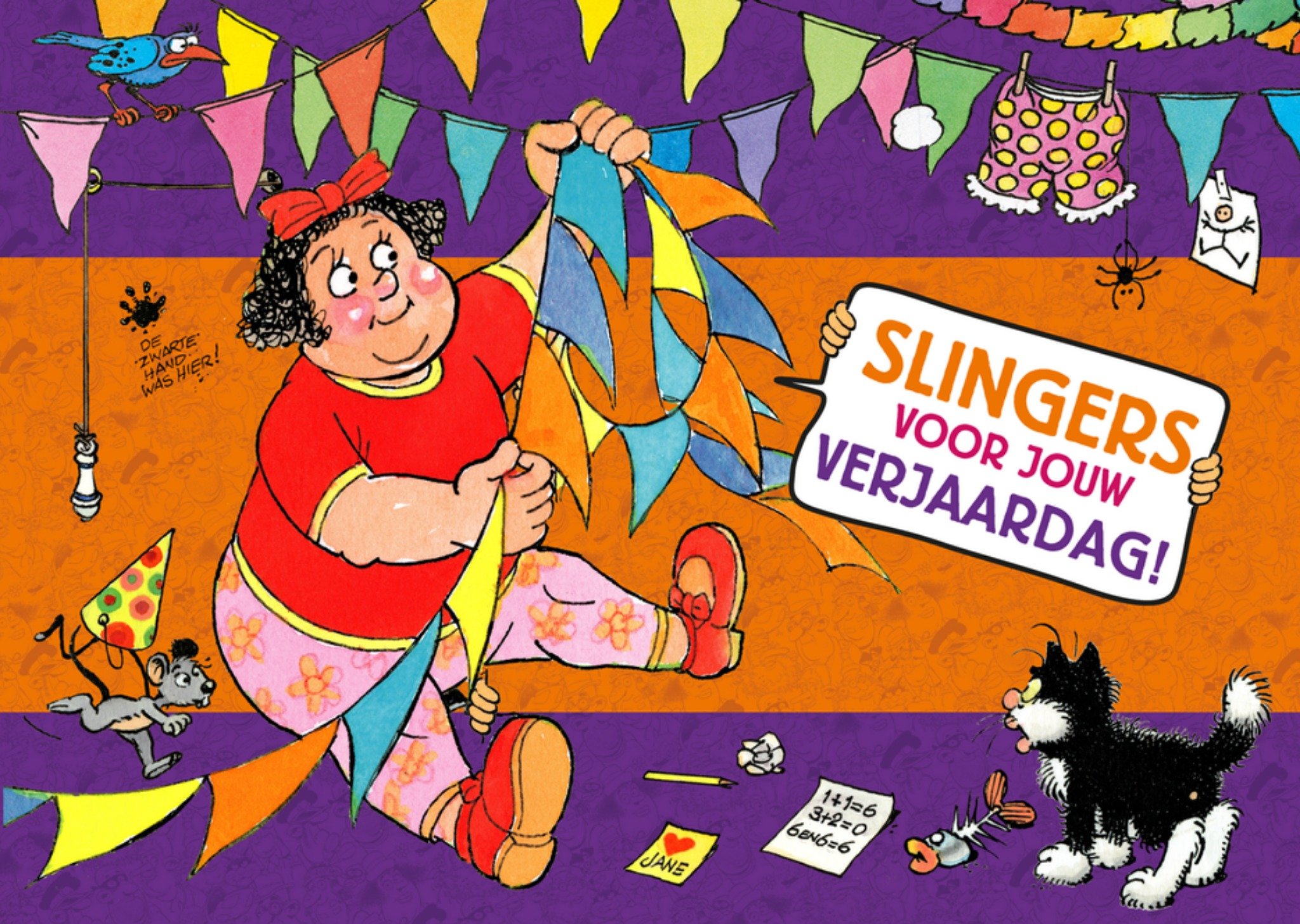 Verjaardagskaart Slingers voor jouw verjaardag Kaart Jan van Haasteren Junior