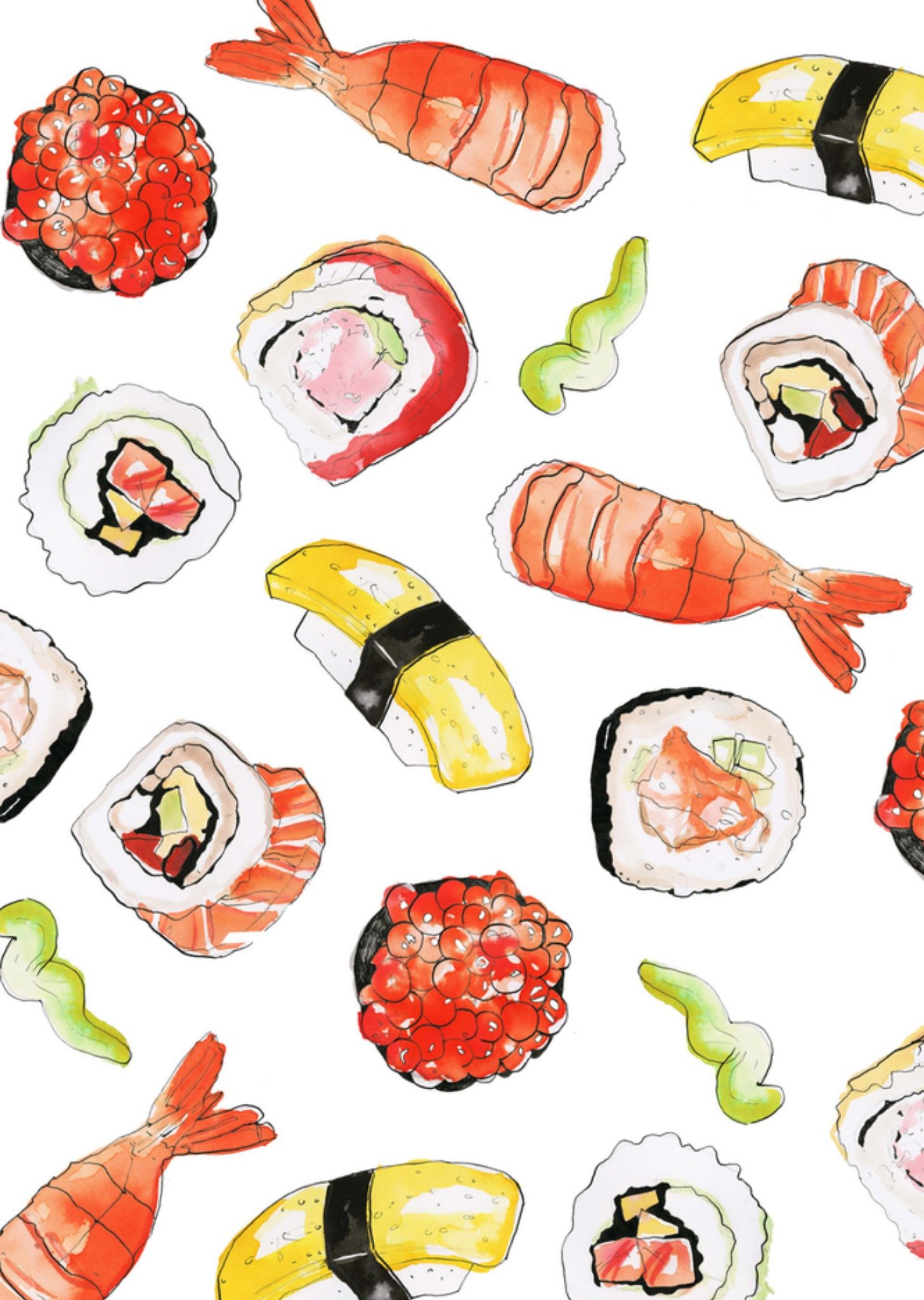 Sushi kaart Kaart Marie Bodié