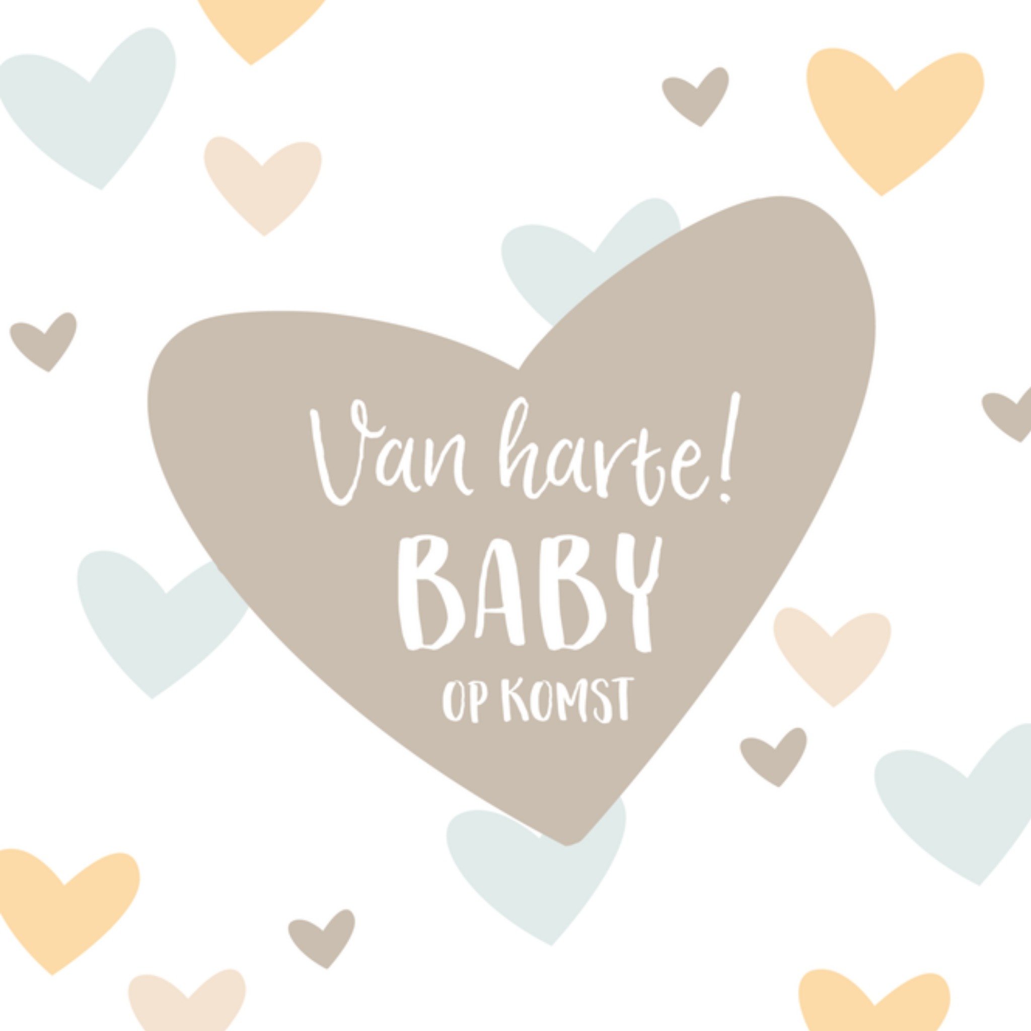 Greetz Zwangerschapskaart hartje Vierkant