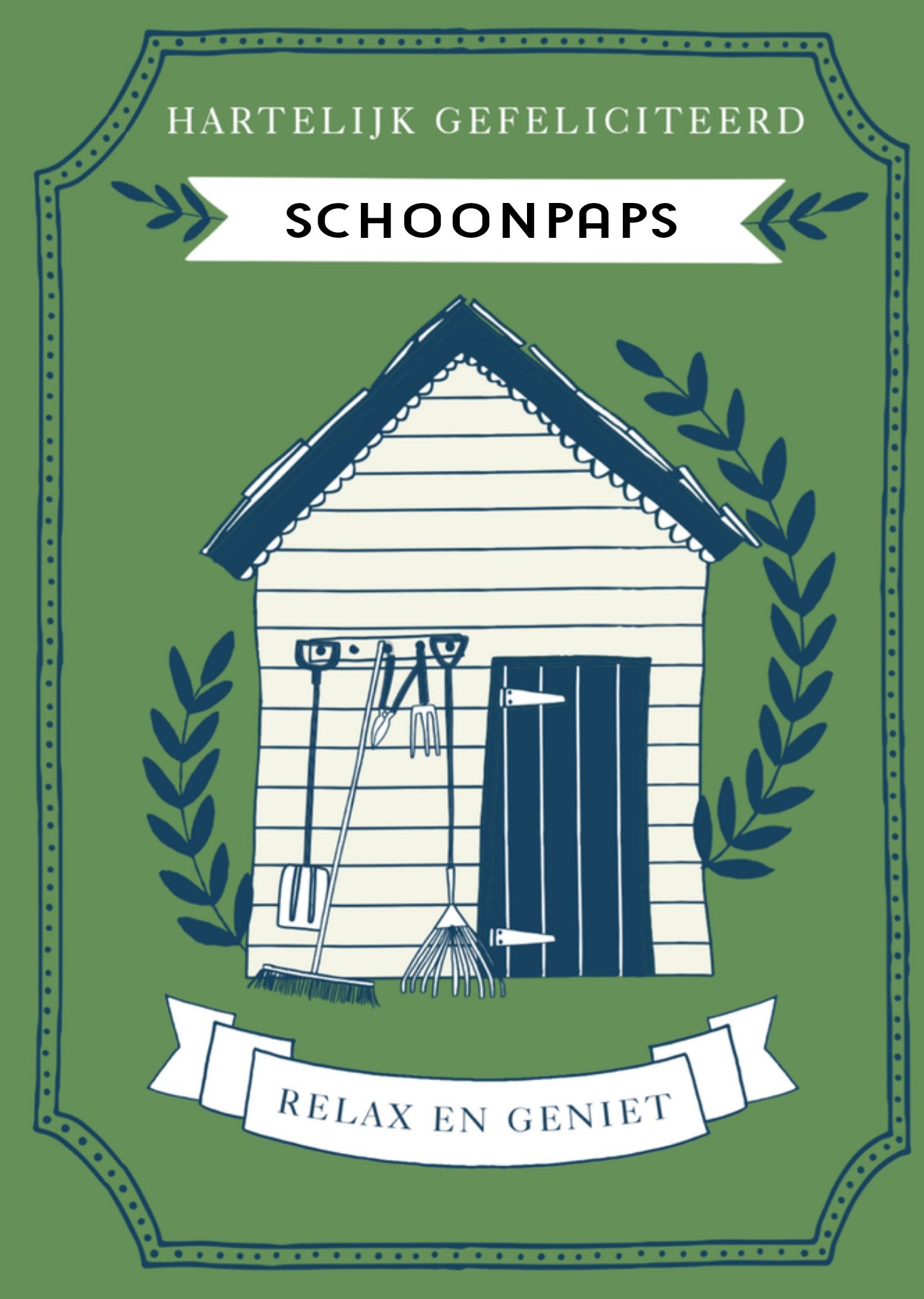 Greetz Verjaardag Huis Groen Standard Card