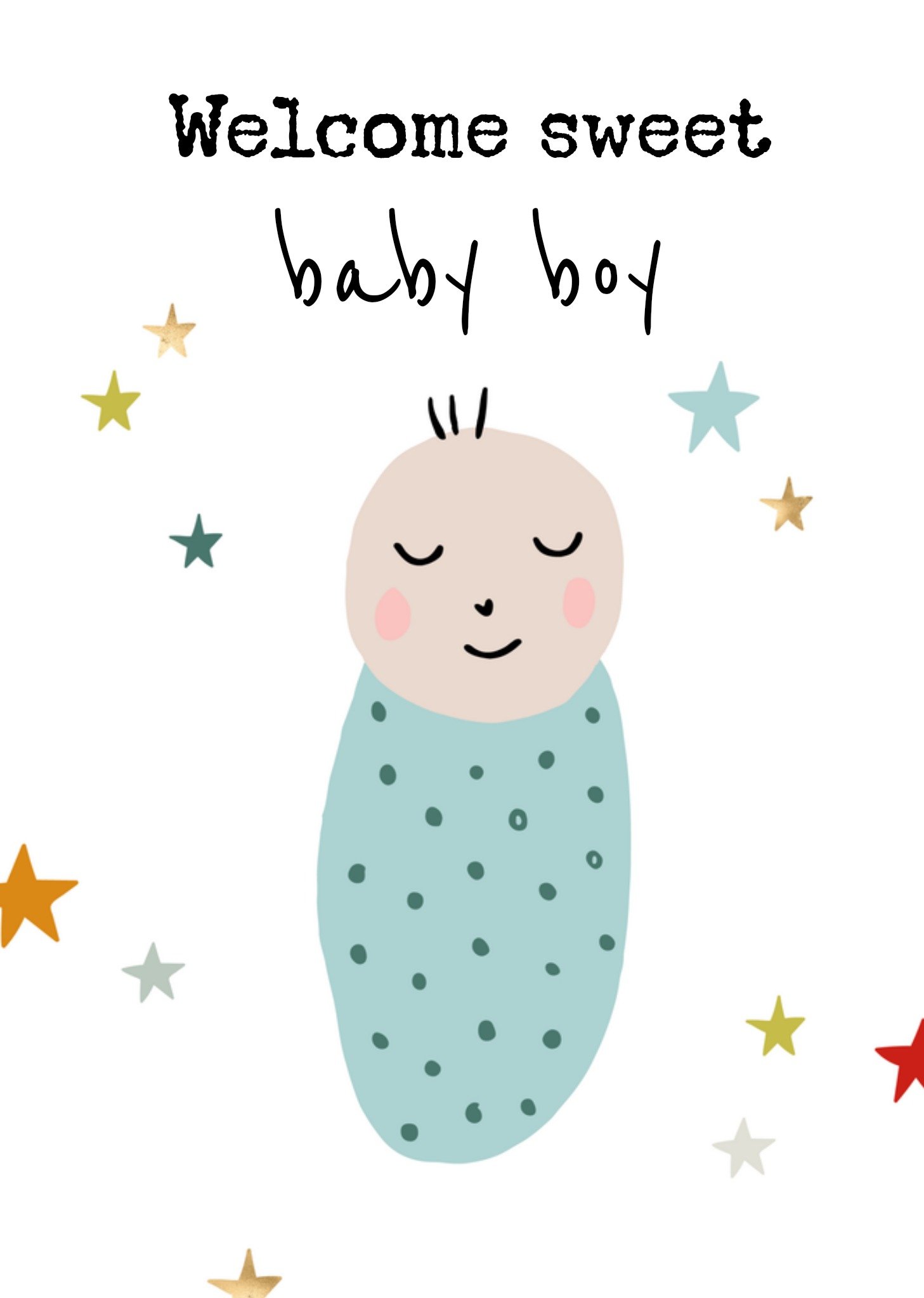 Greetz Geboortekaart Baby boy Standard Card