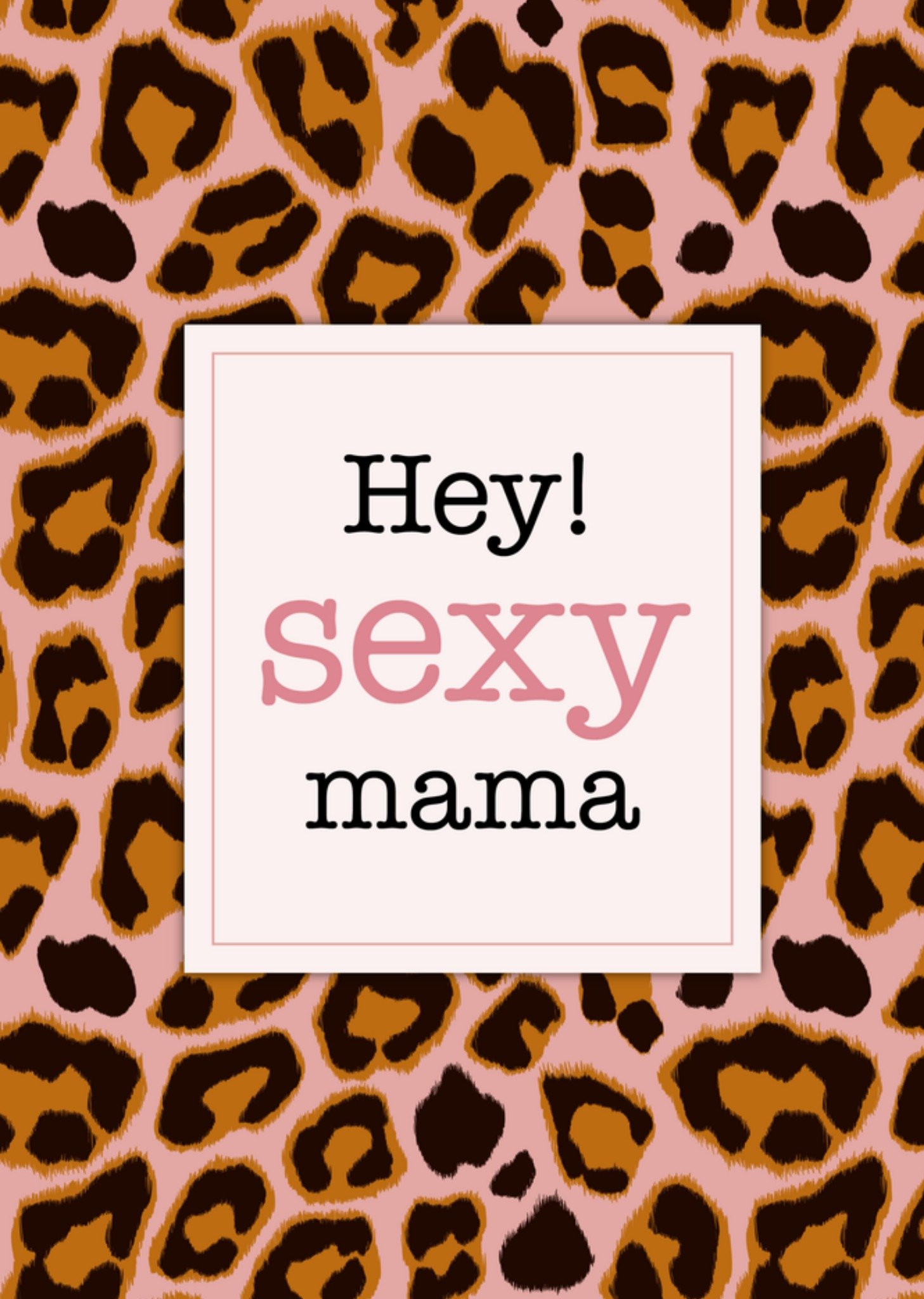 Zwangerschapskaart panterprint Kaart Greetz