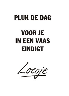 Pluk de dag voor je in een vaas eindigt