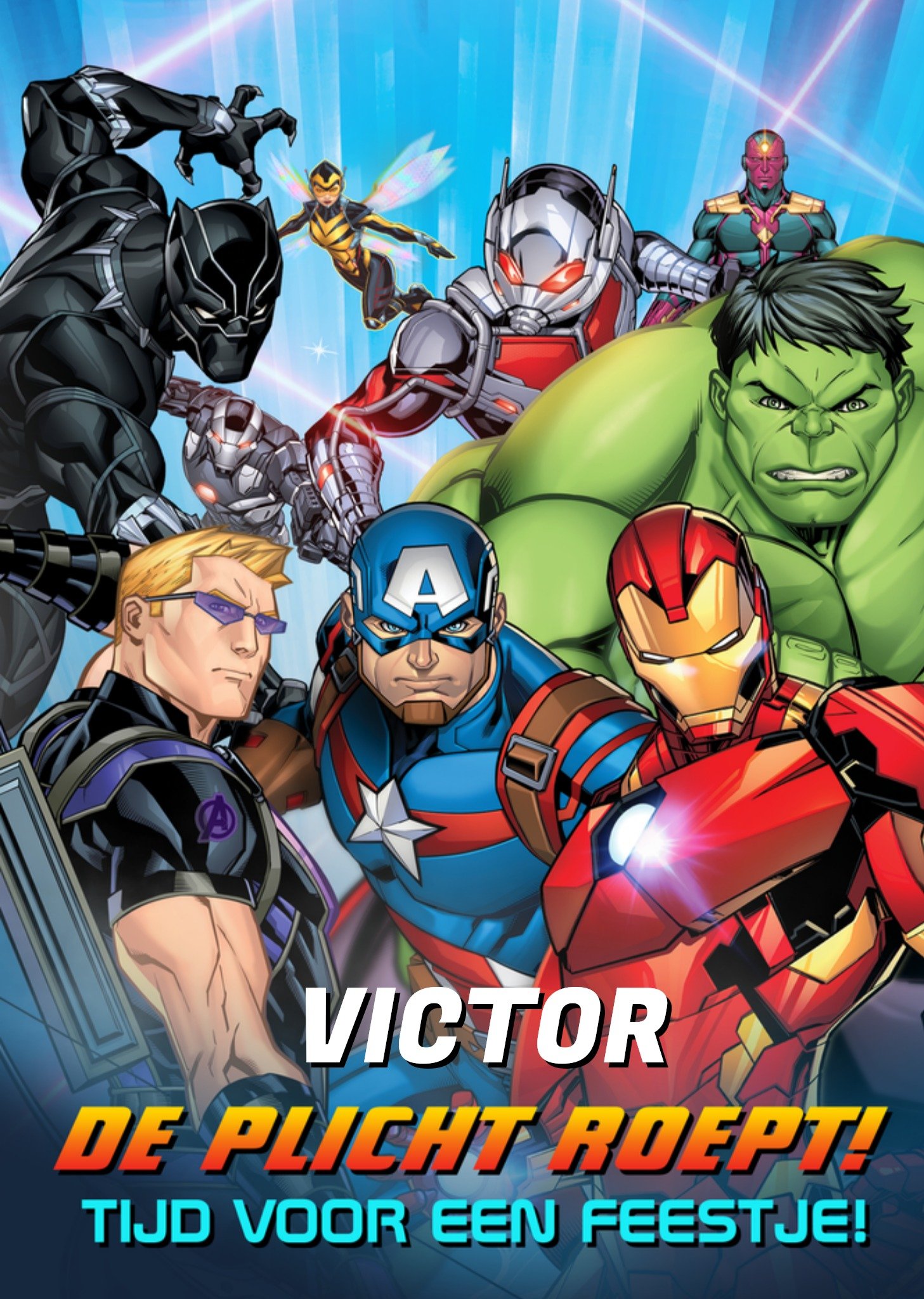 Marvel Verjaardagskaart Met naam Kaart The Avengers