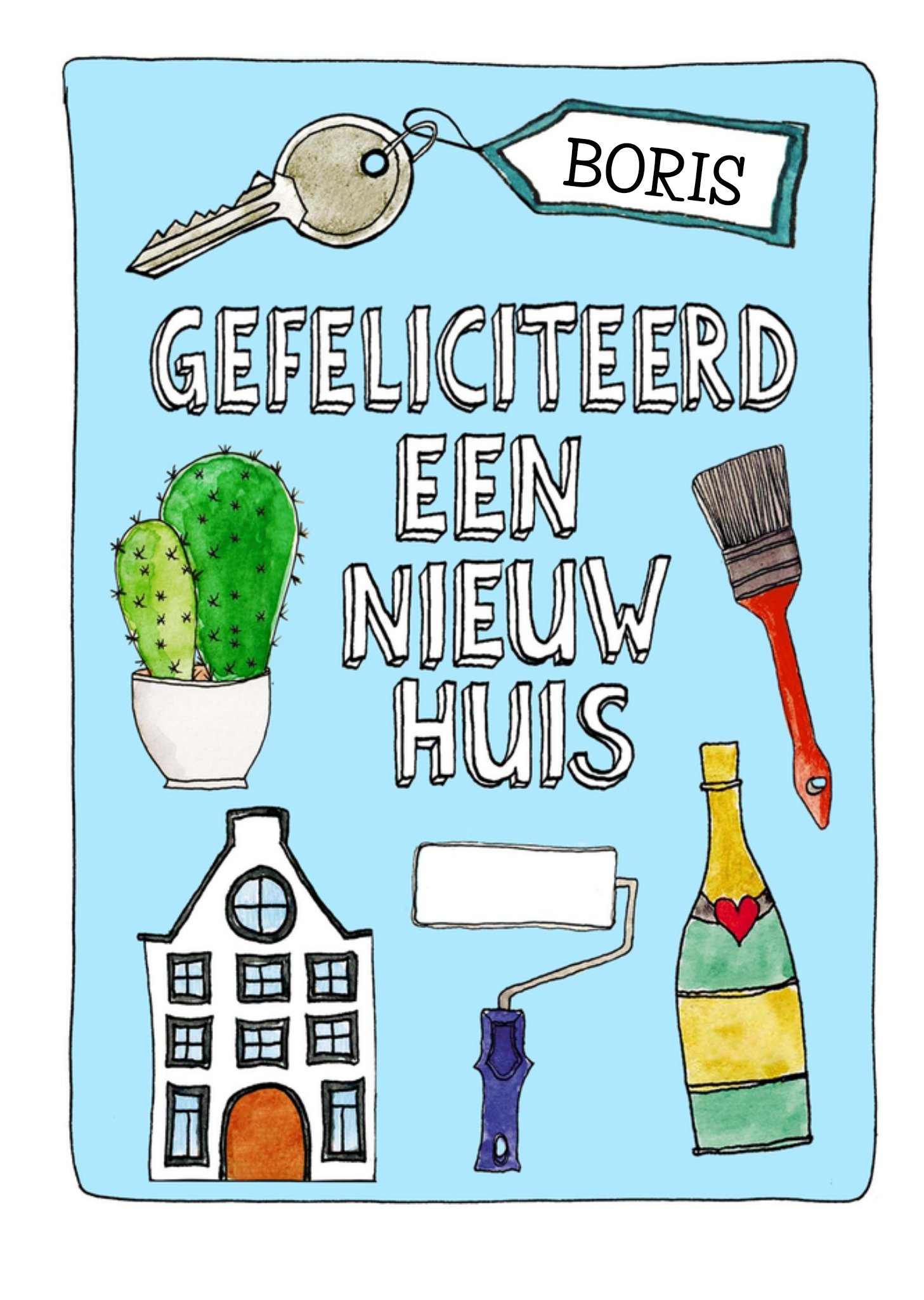 Nieuwe Woning kaart Met naam Kaart Sandysign