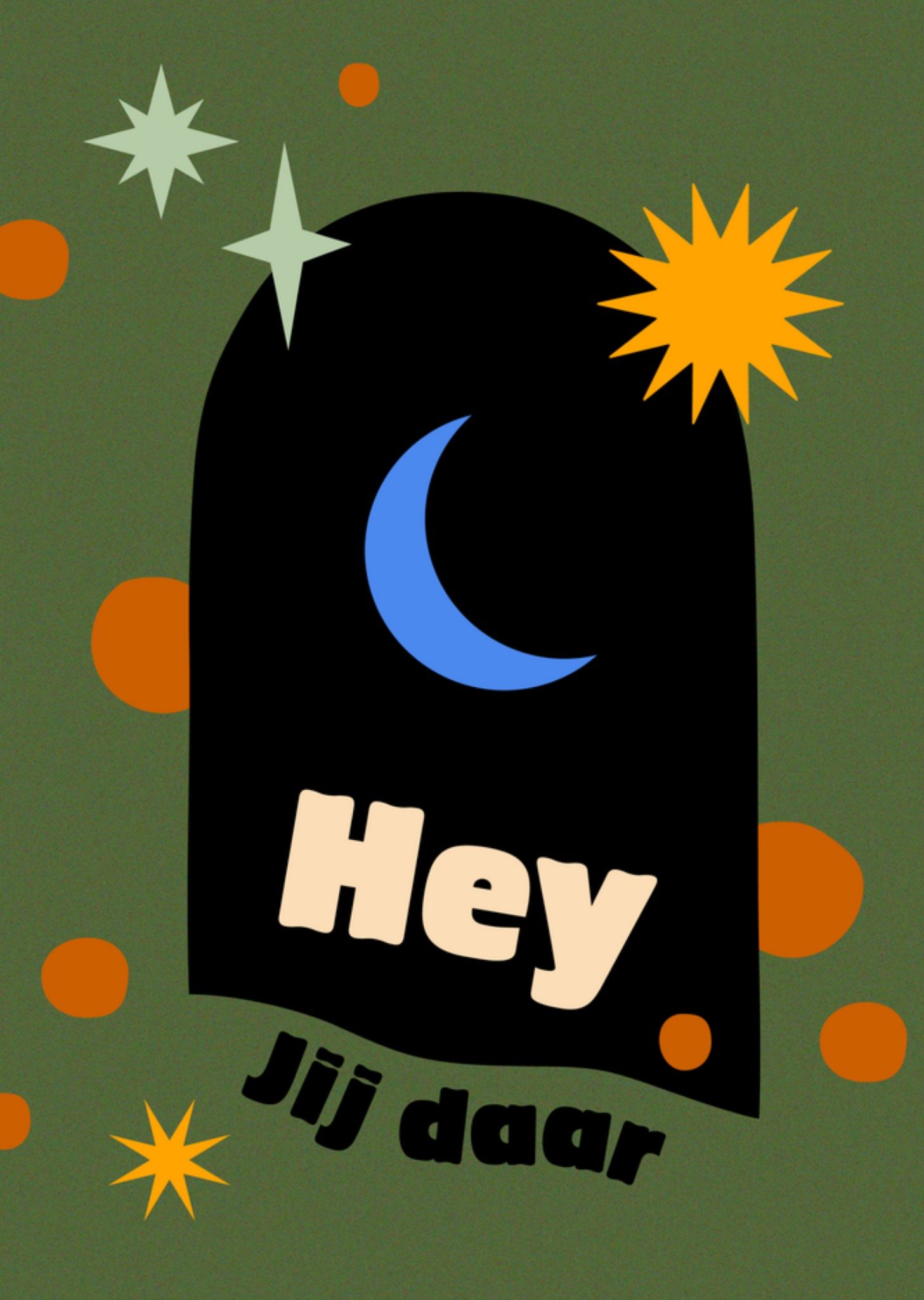 Greetz Zomaarkaart sterren maan Standard Card
