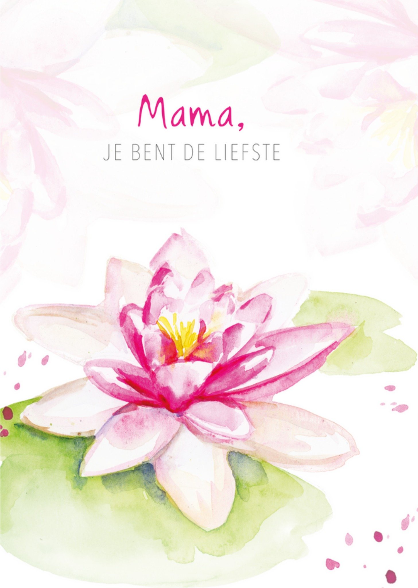 Michelle Dujardin - Valentijnskaart - Roze waterlelie - Mama