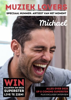 Artiest Van Het Moment Tijdschriftcover Muziek Foto Upload Kaart