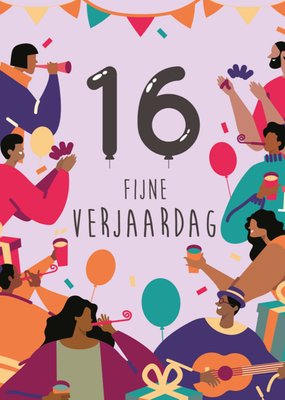 Anoela Cards | Verjaardagskaart | 16 jaar