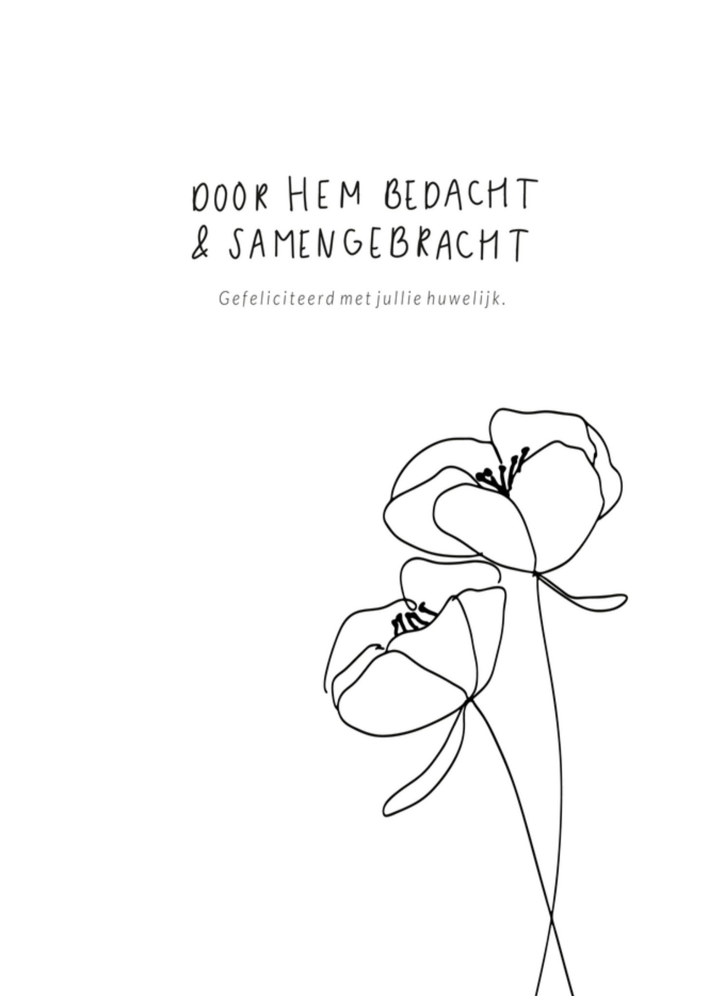 Huwelijkskaart Bloemen Kaart Dagelijksebroodkruimels