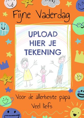 Voor De Allerbeste Papa Geïllustreerde Foto Upload Vaderdag Kaart