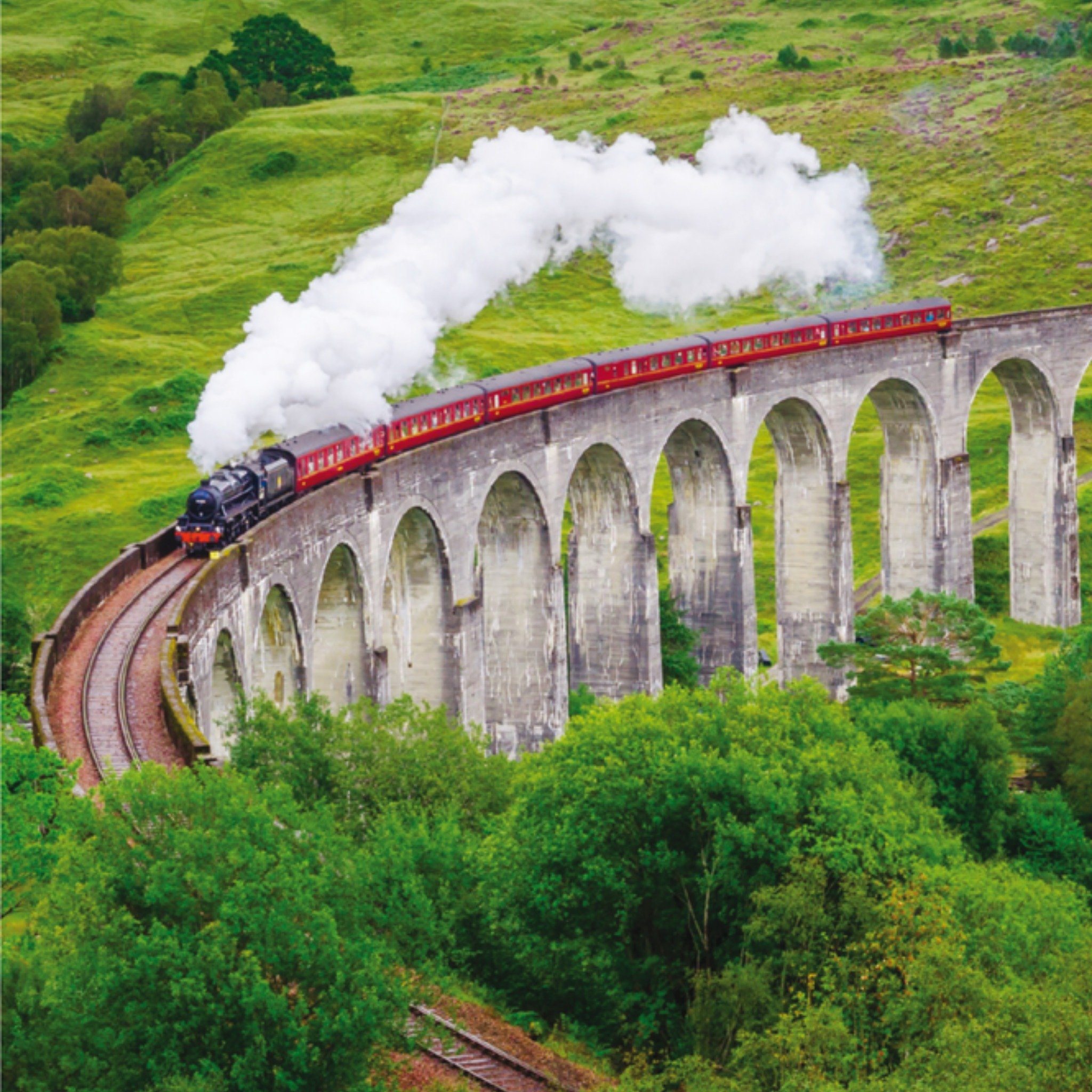 Verjaardagskaart trein Vierkante Kaart Ling Design