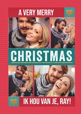 Collage Foto Upload Kerstmis Kaart