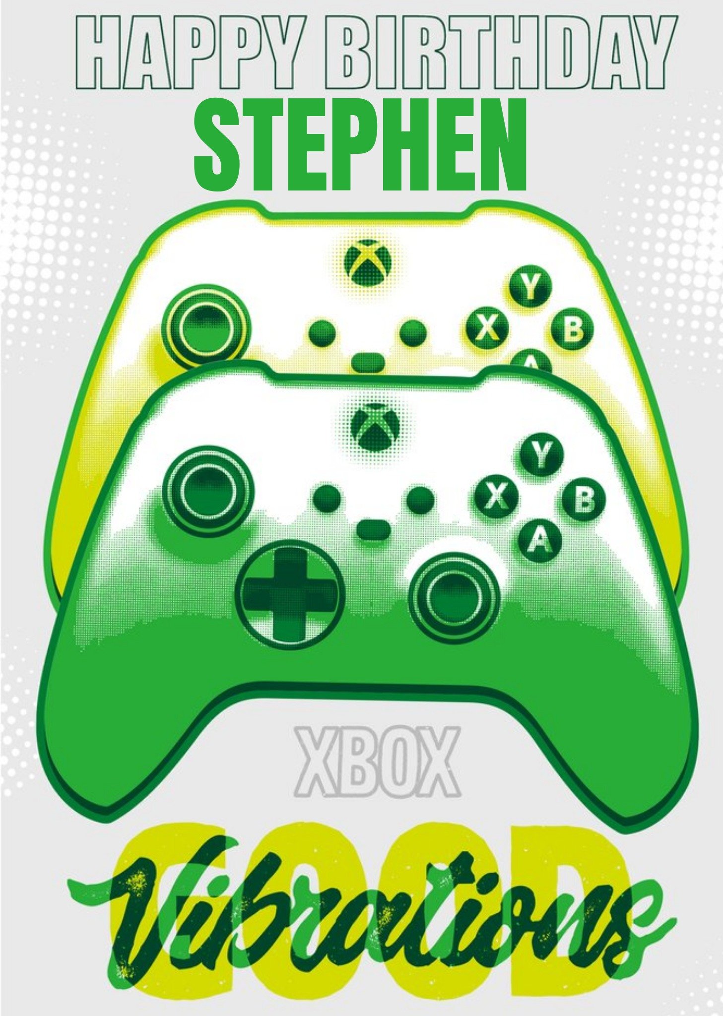 Verjaardagskaart Met naam Kaart Xbox