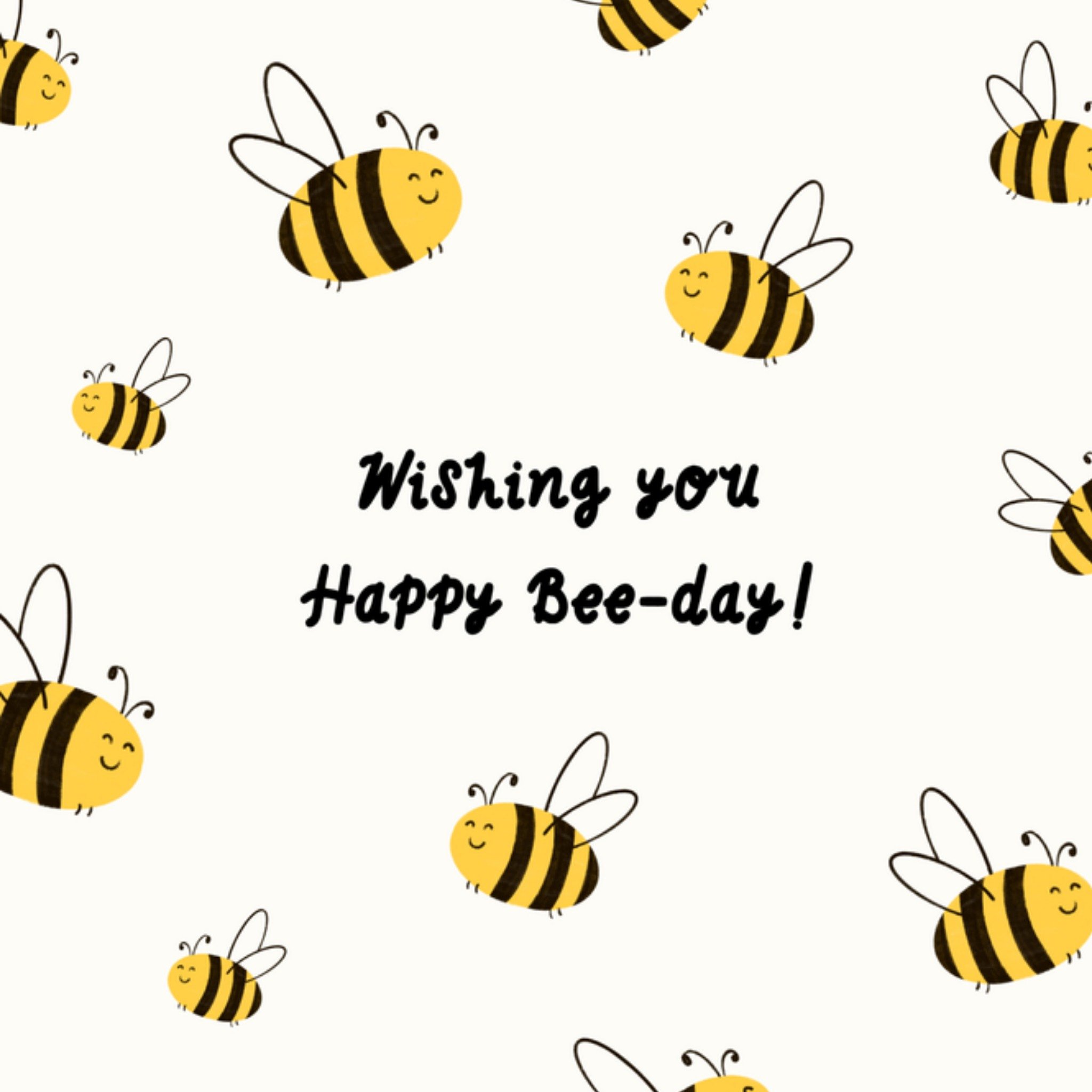 Greetz Verjaardagskaart bijtjes Vierkant