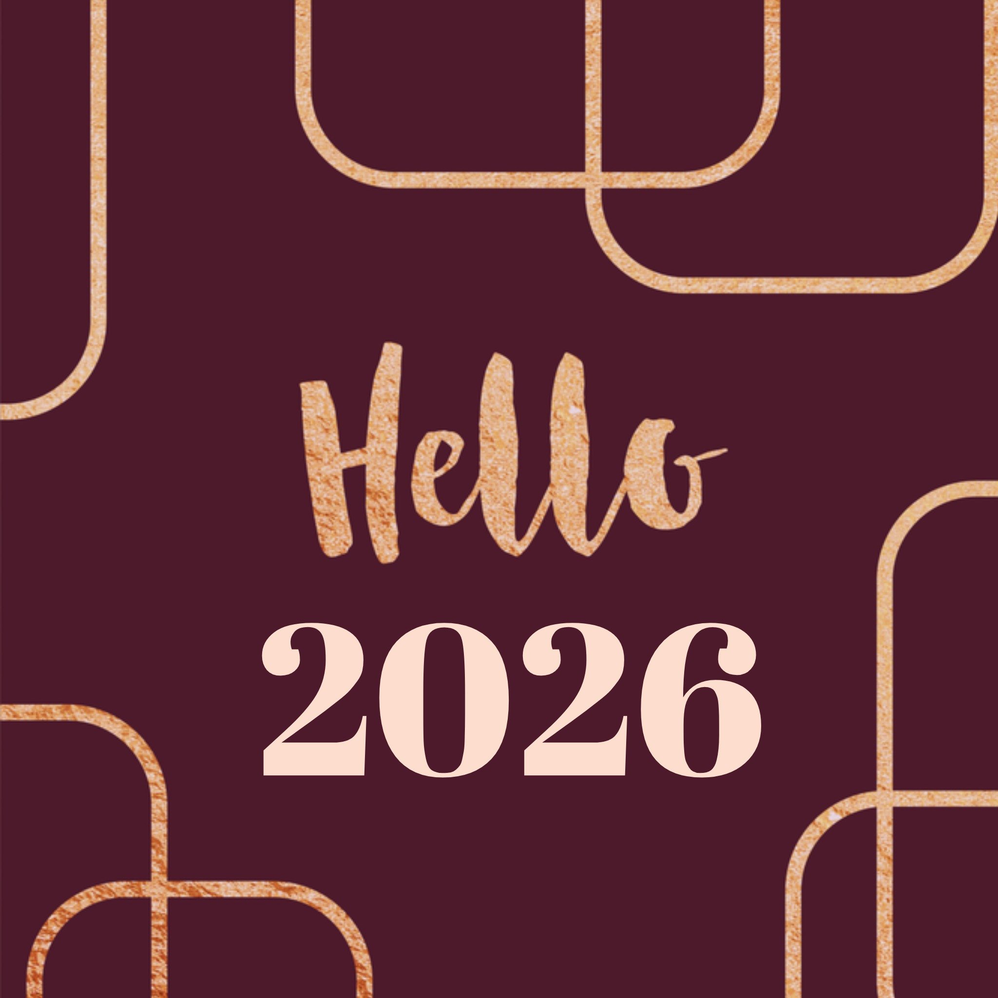 Greetz Nieuwjaarskaart Hello 2026 Vierkant