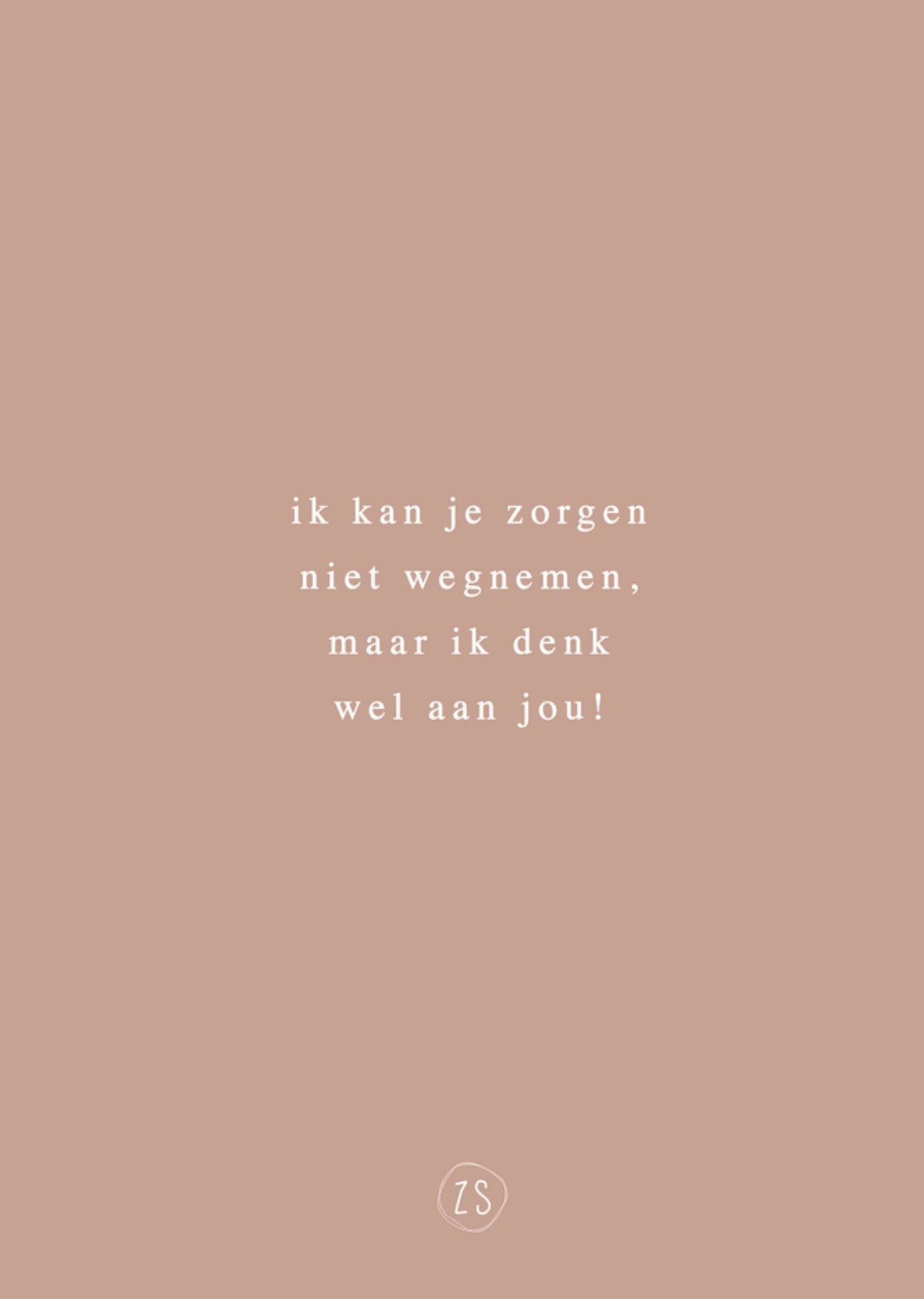 Zusss Denken aan kaart Tante Standard Card