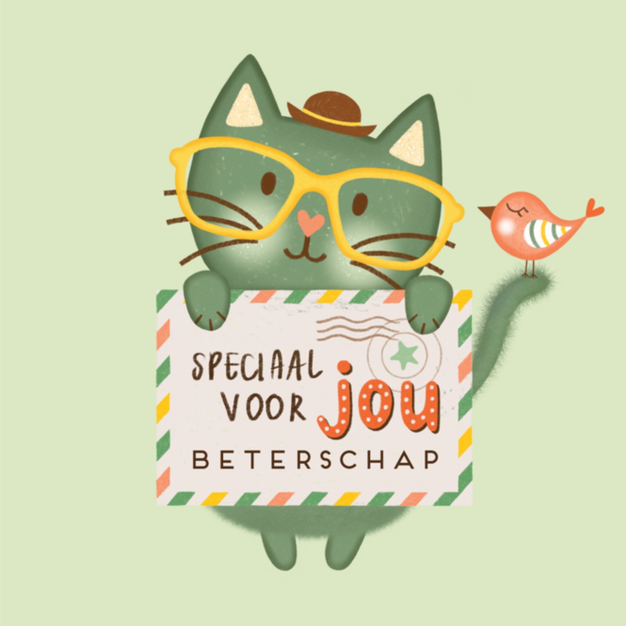 Beterschapskaart illustratie Vierkante Kaart Marieke Witke