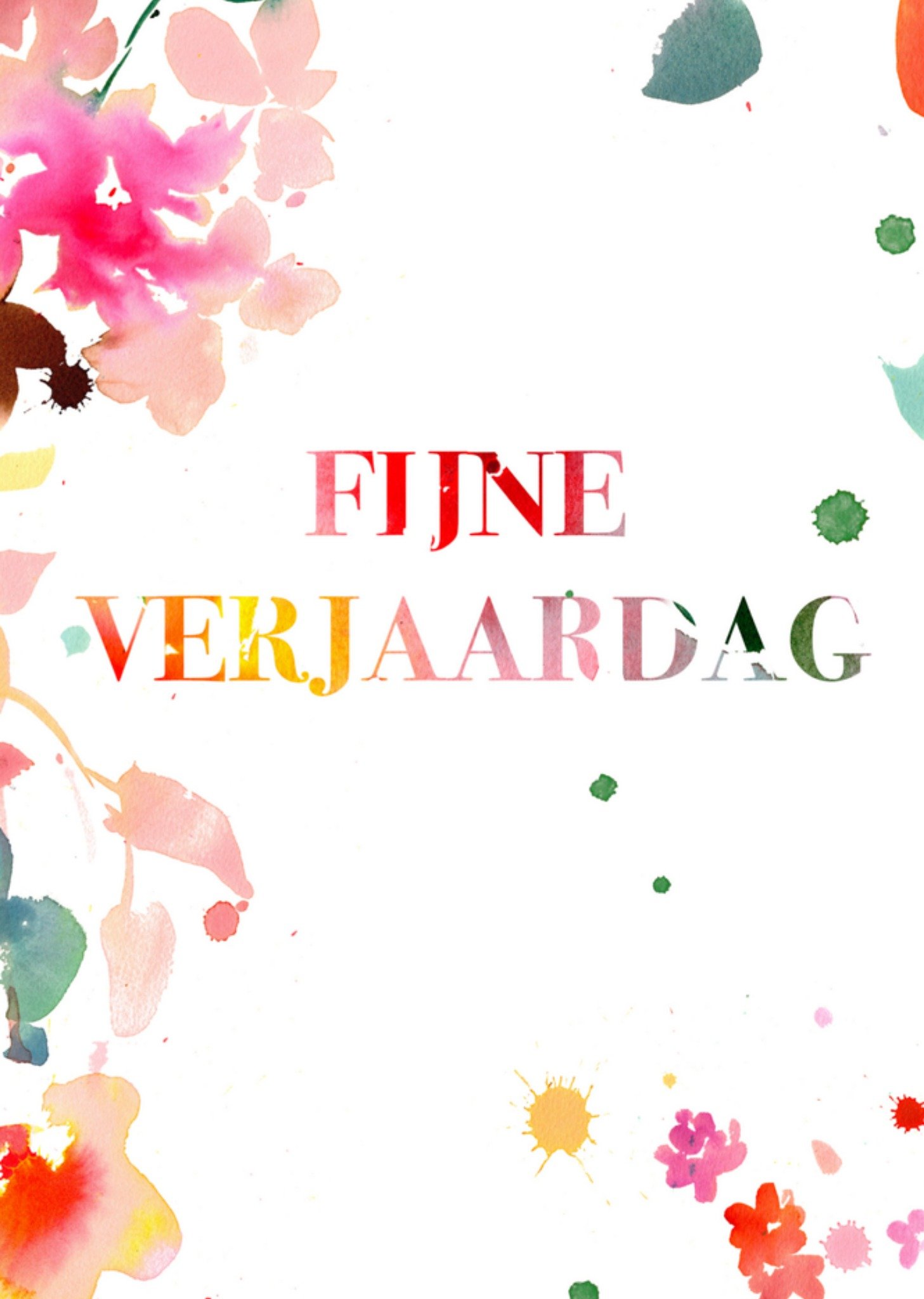 Verjaardagkaart kleurrijk Kaart Jewel Branding