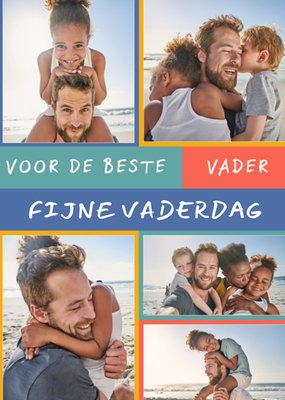 Voor De Beste Vader Collage Foto Upload Vaderdag Kaart
