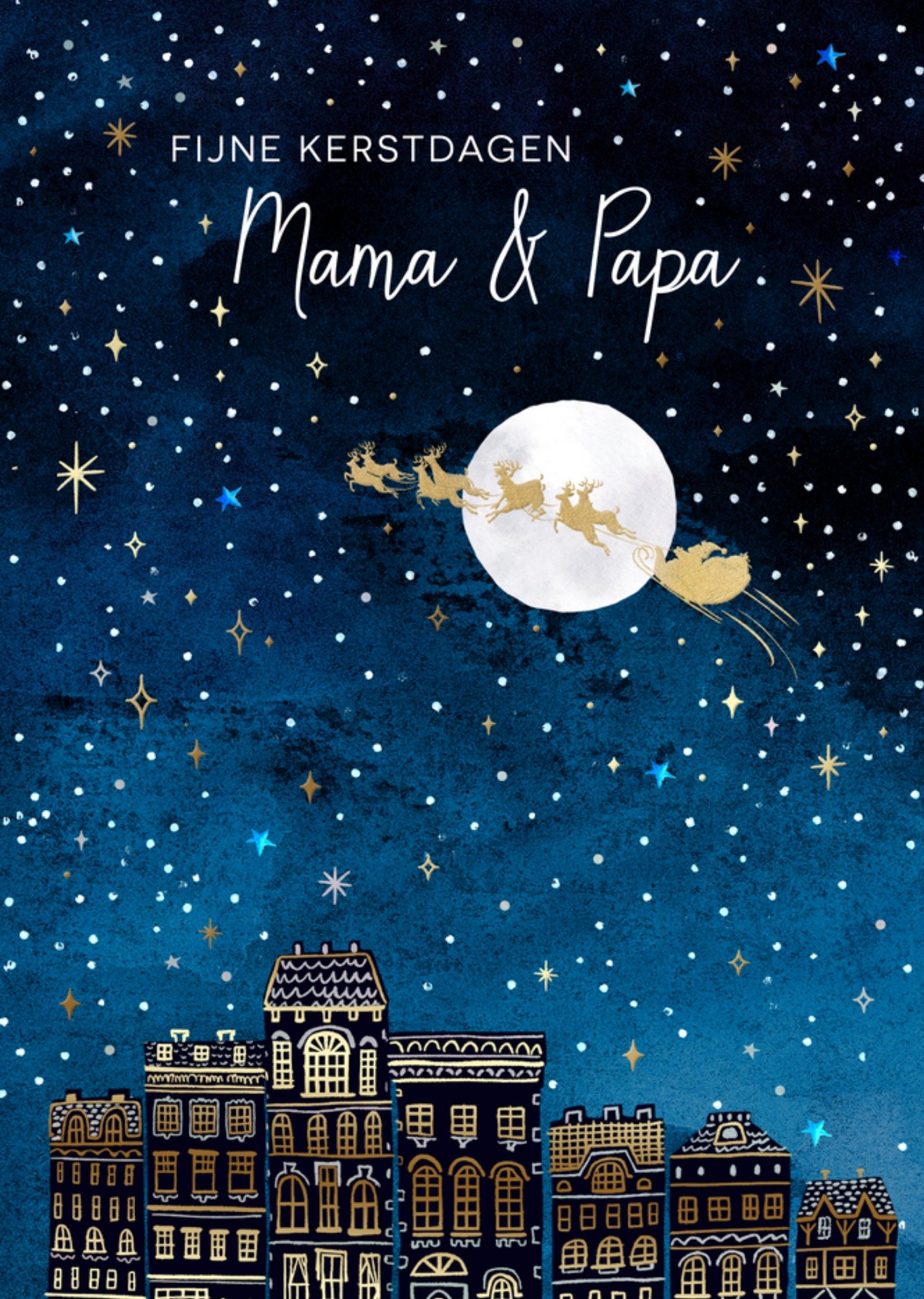 Kerstkaart mama papa UK Greetings