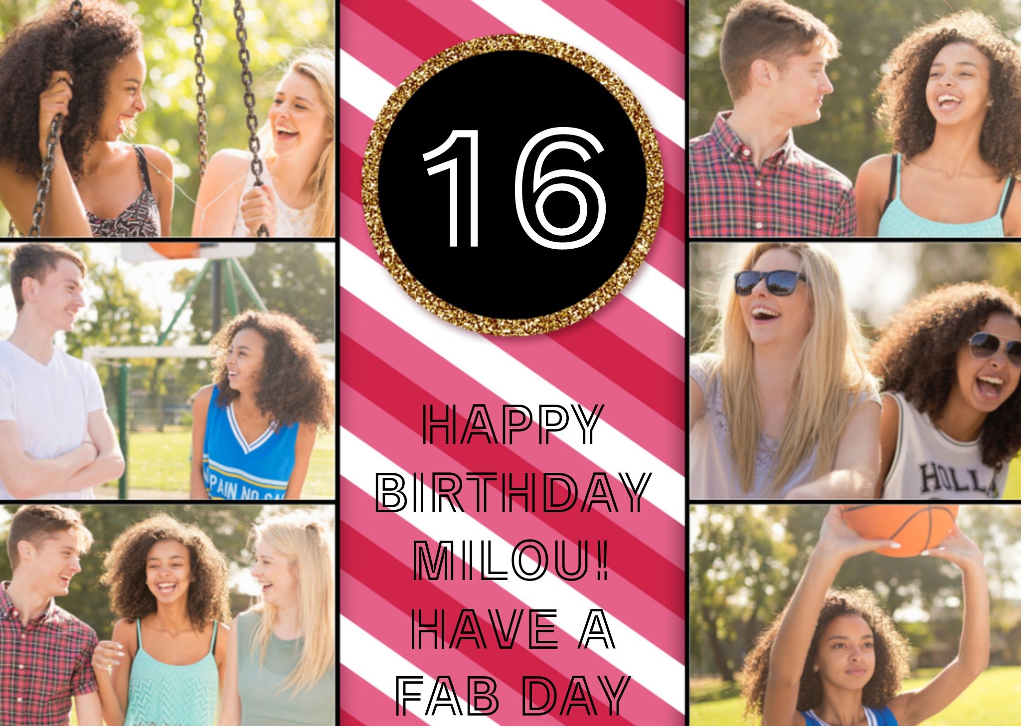 Verjaardag Tiener Roze Kaart Greetz