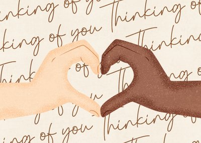 Melolelo | Denken aan kaart | Thinking of you | Hart handen