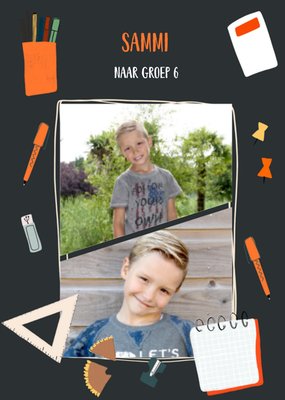 Greetz | Back to school | fotokaart met naam