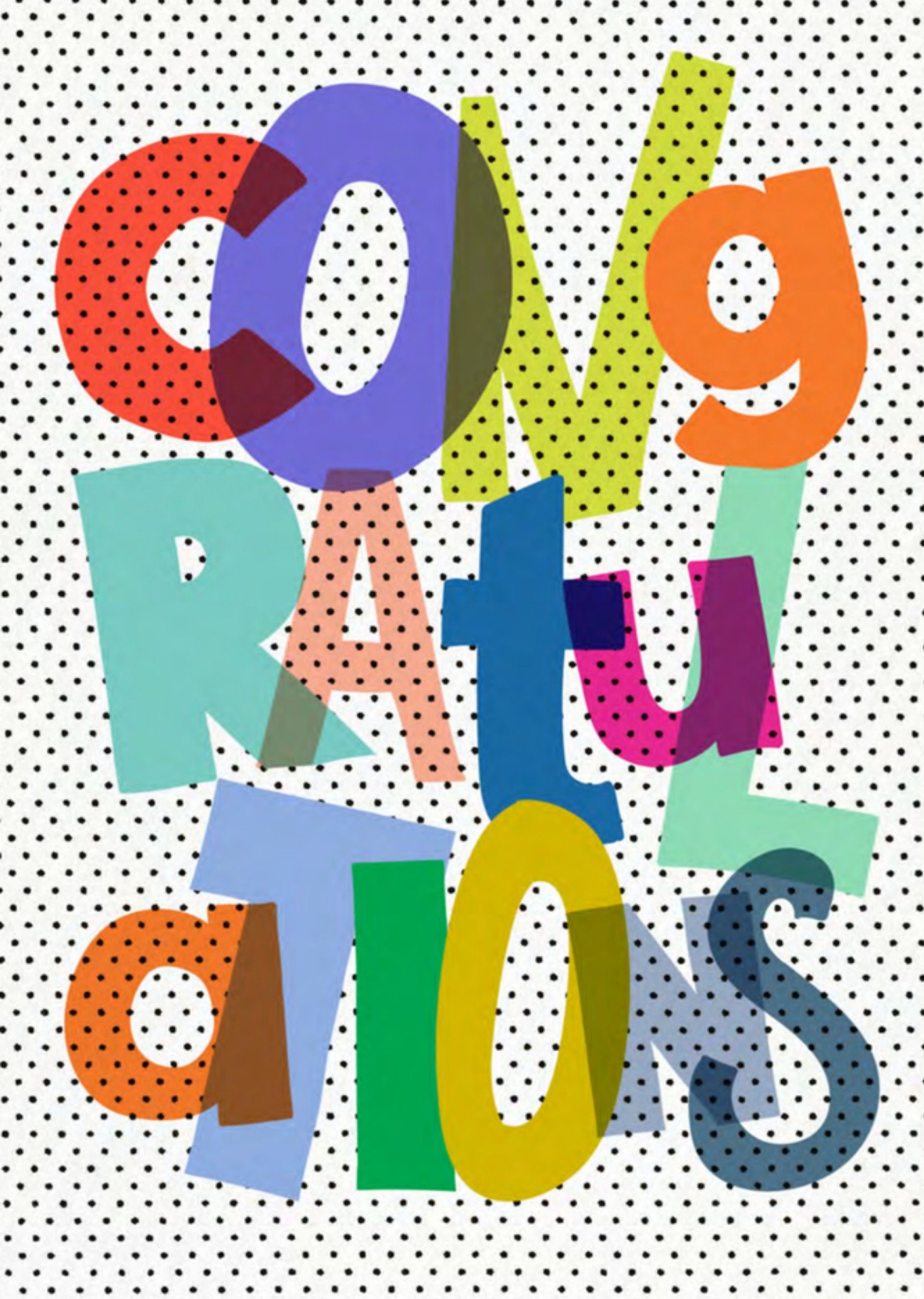 Felicitatiekaart Tekst Kleurrijk Kaart Greetz