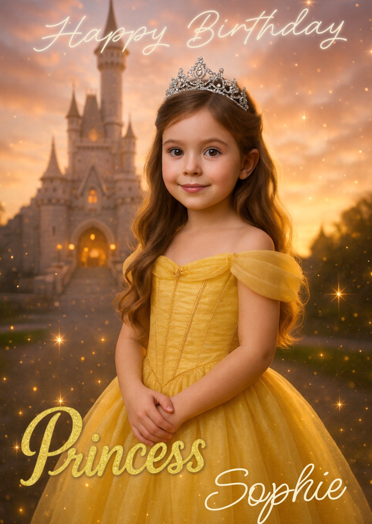 Verjaardagskaart Face Swap Happy Birthday Princess Greetz