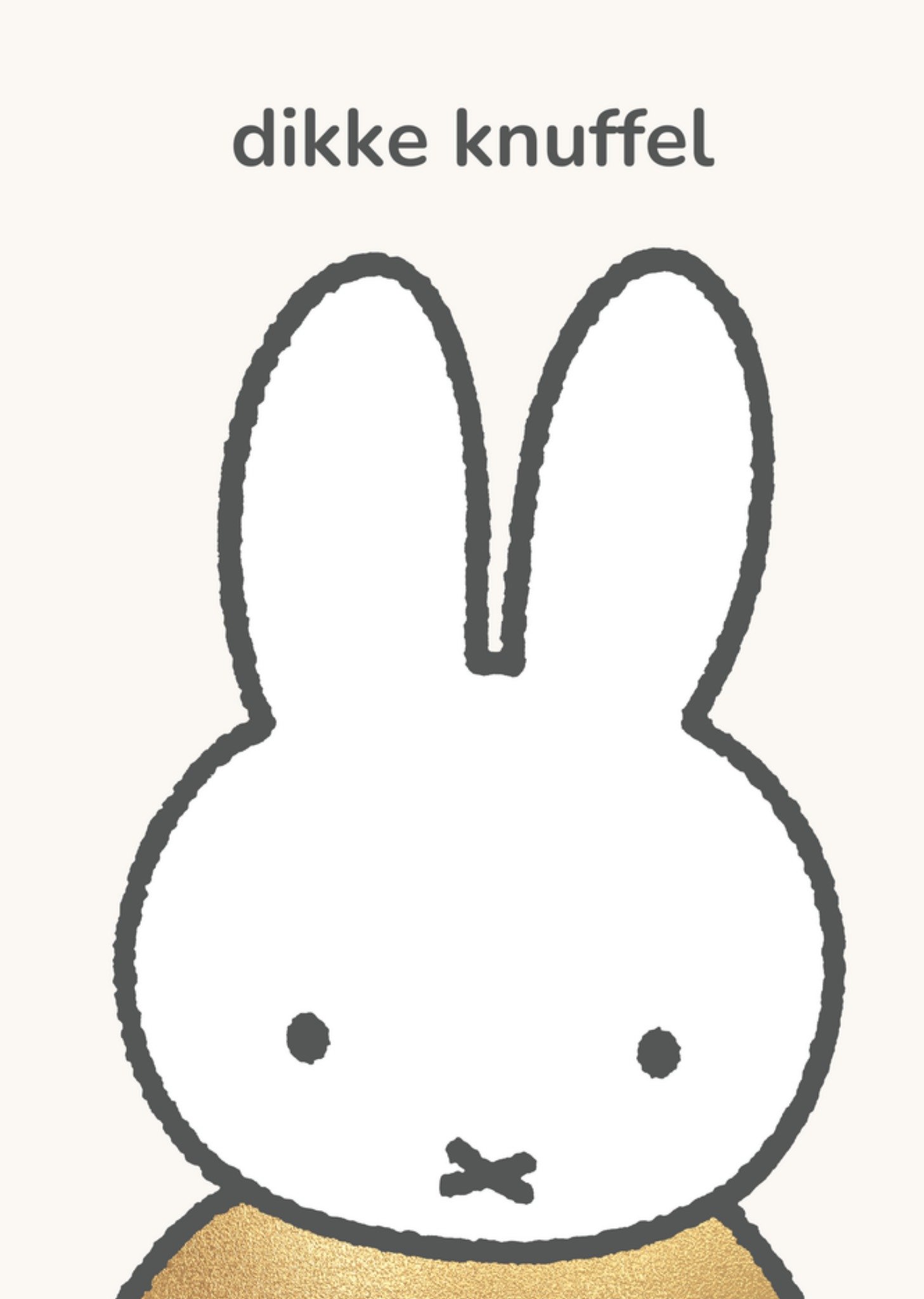 Miffy Denken aan kaart dikke knuffel Kaart Nijntje