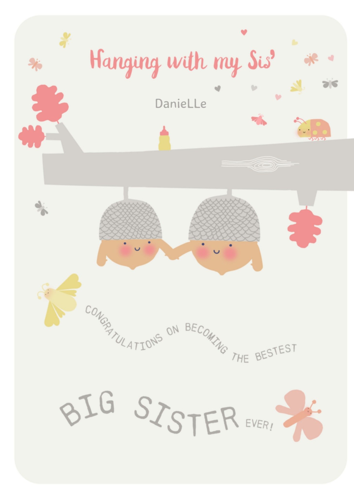 The Studio of Mr Mrs Downing Mr Mrs Downing Geboortekaart grote zus Standard Card