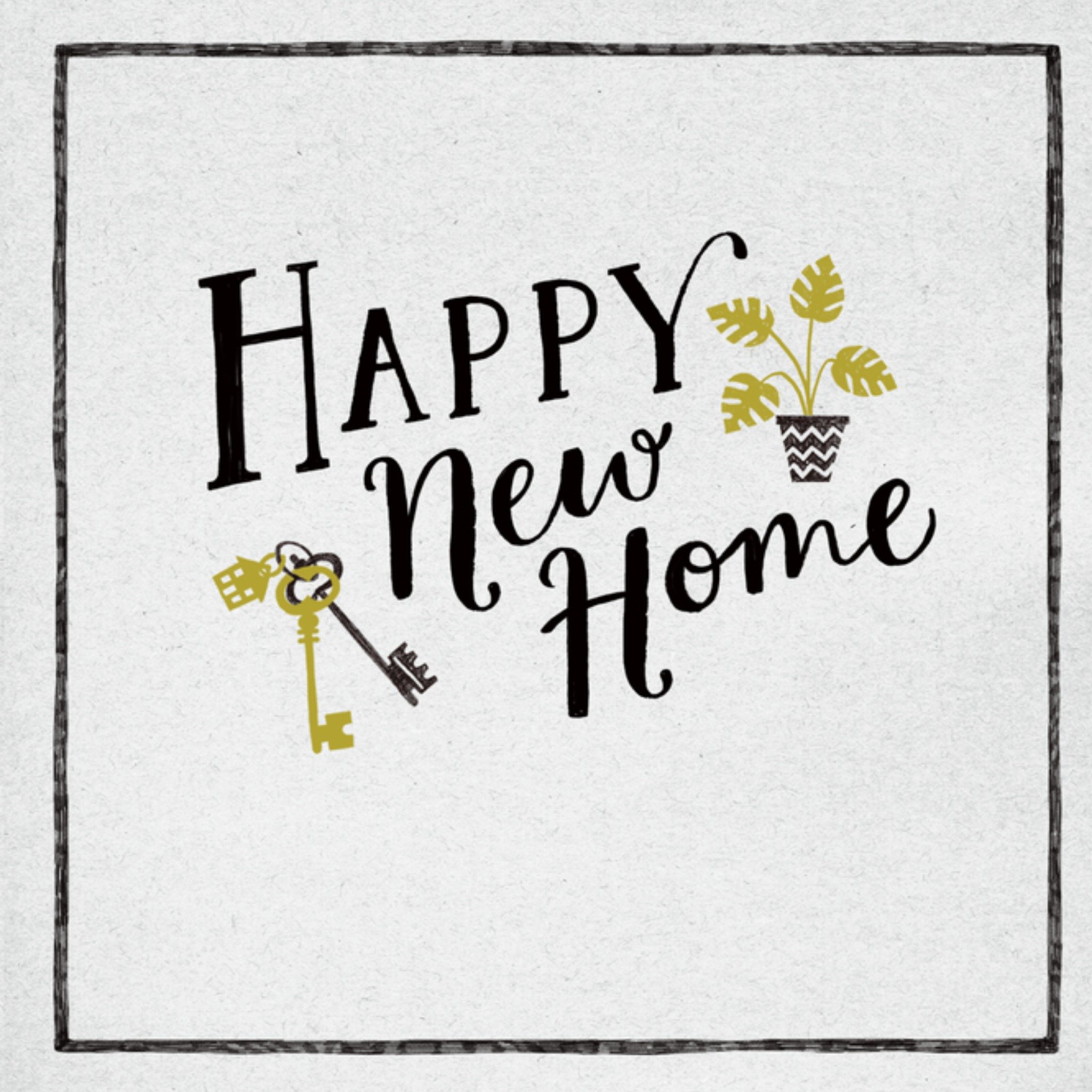 Nieuwe woning Happy new home Vierkante Kaart UK Greetings