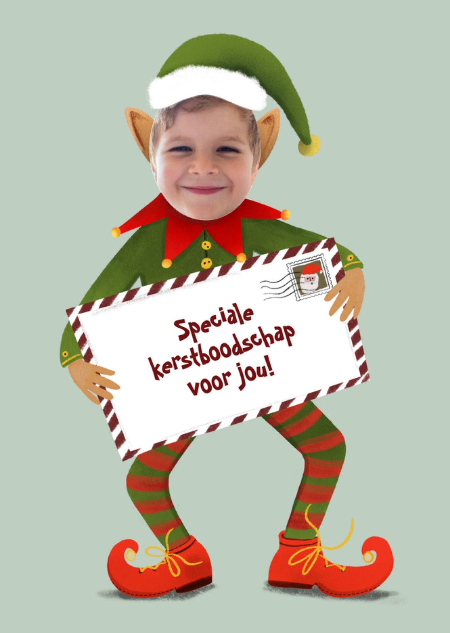 Kerstkaart fotokaart grappig Greetz