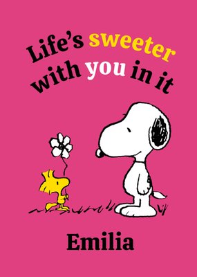 Peanuts Snoopy | Jubileum kaart | Life’s Sweeter With You In It
