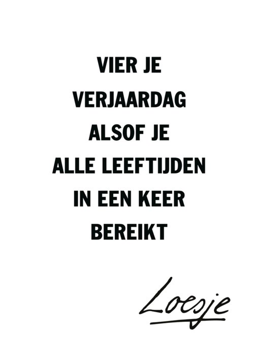 Loesje | Verjaardagskaart | Abraham