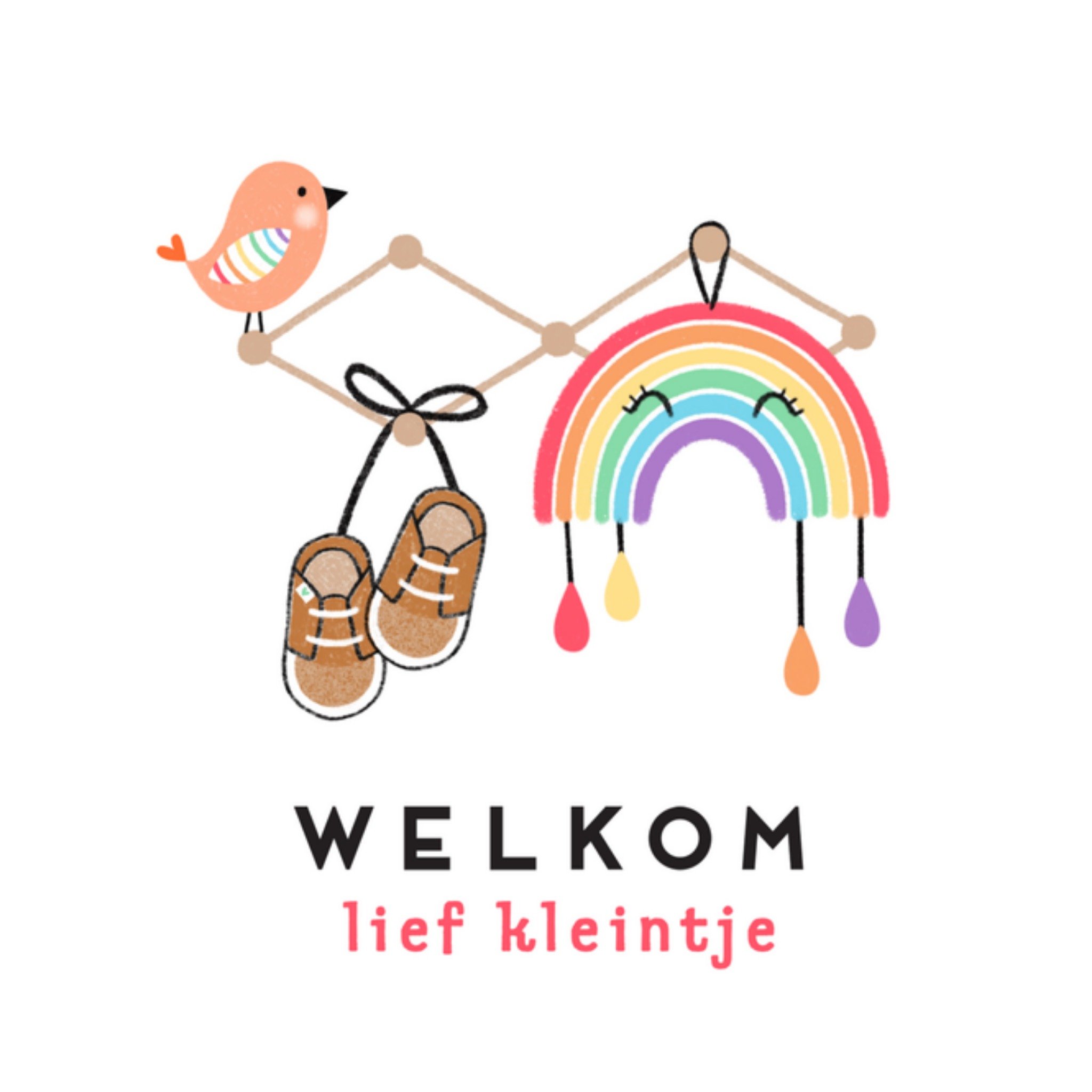 Geboortekaart Neutraal Vierkante Kaart Marieke Witke