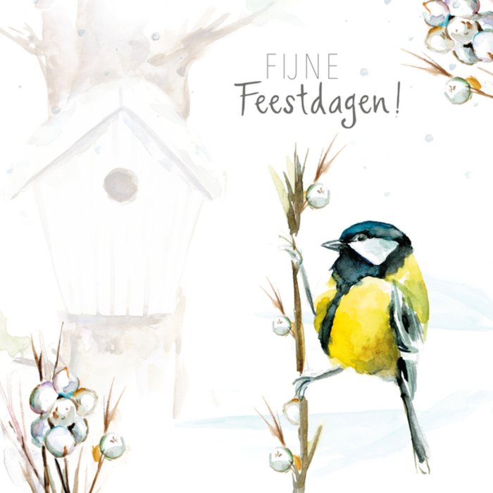 Michelle Dujardin | Kerstkaart | vogeltje