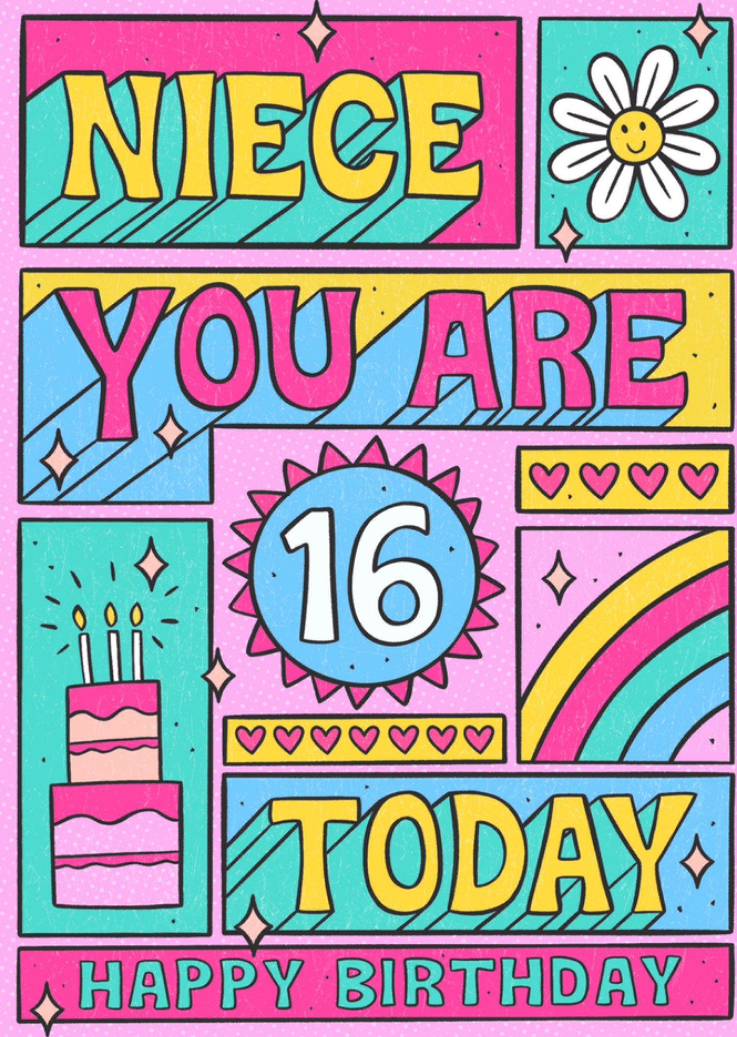 Greetz Verjaardagskaart Niece you are 16 Standard Card