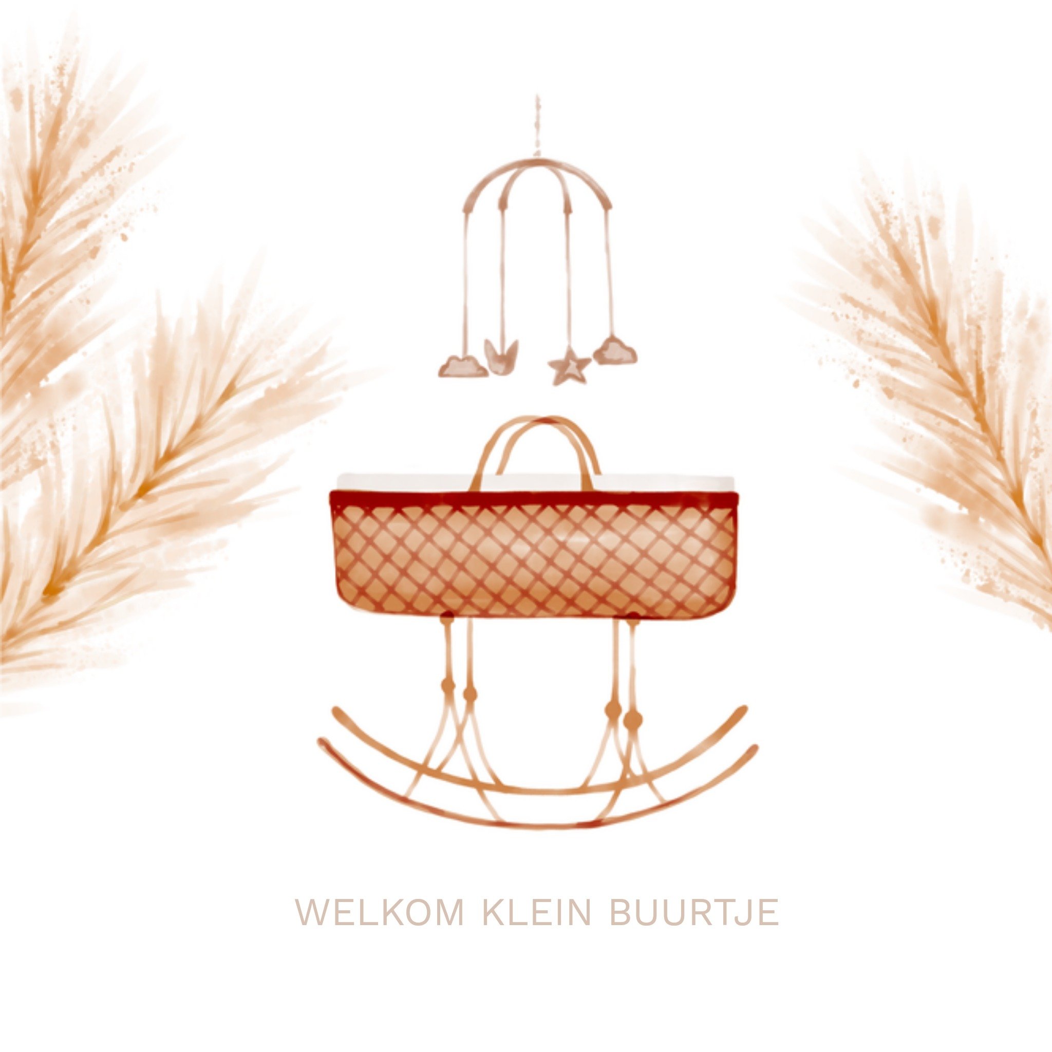 Greetz Geboortekaart Welkom klein buurtje Vierkant