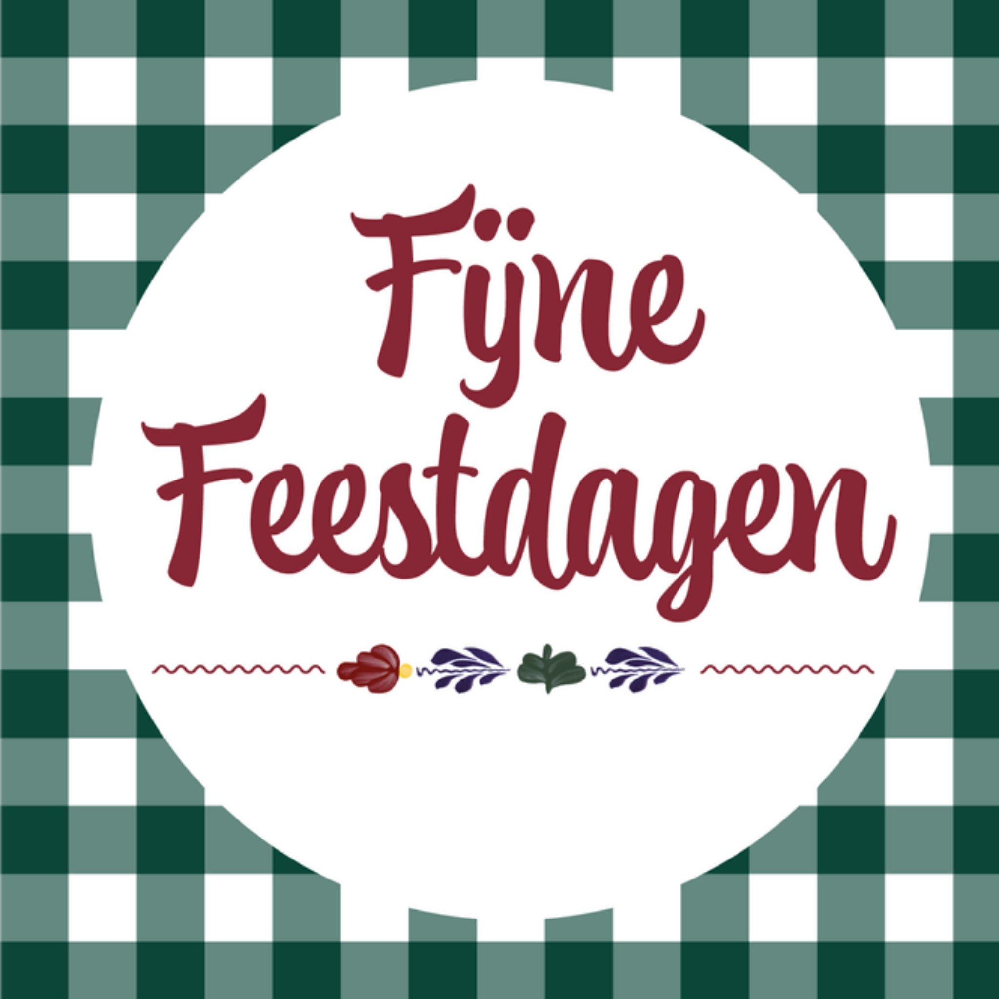Kerstkaart Fijne feestdagen Boerenbont