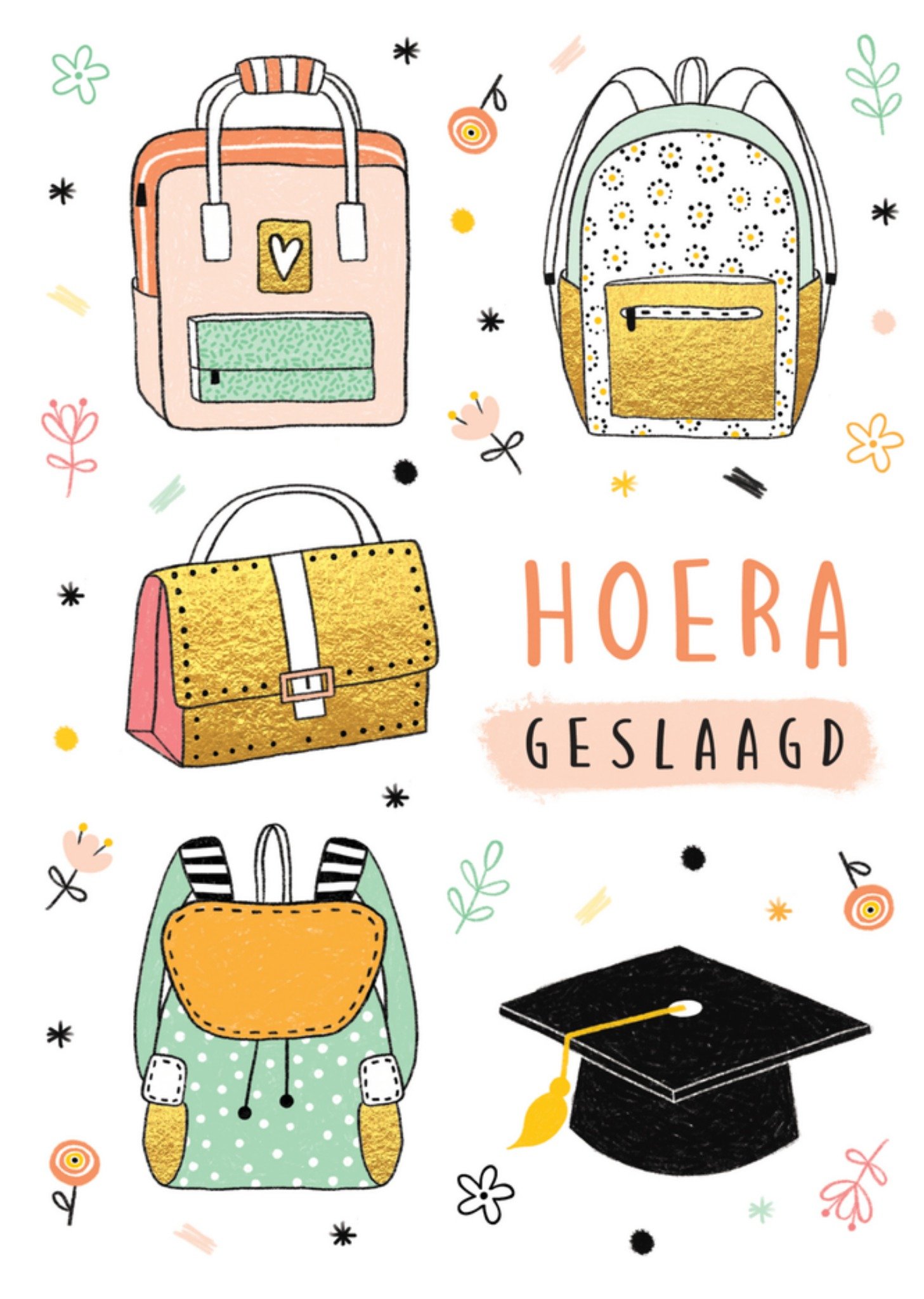 Geslaagd kaart rugtas Kaart Marieke Witke