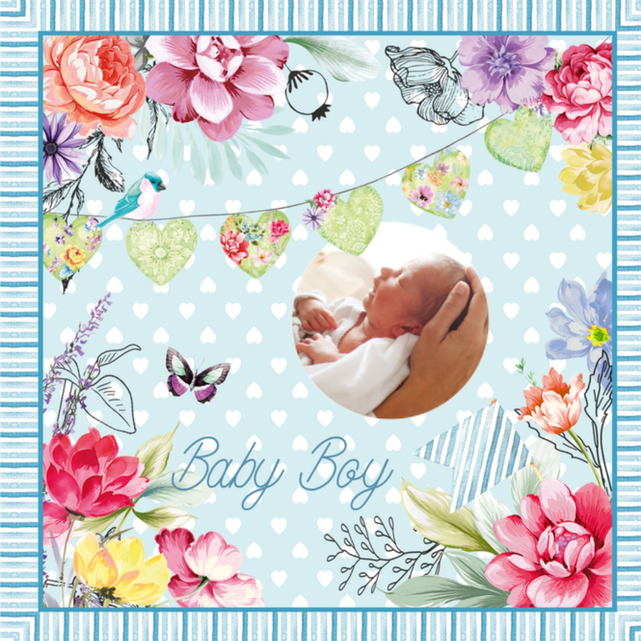 Geboortekaart Jongen Vierkante Kaart Endless Mae