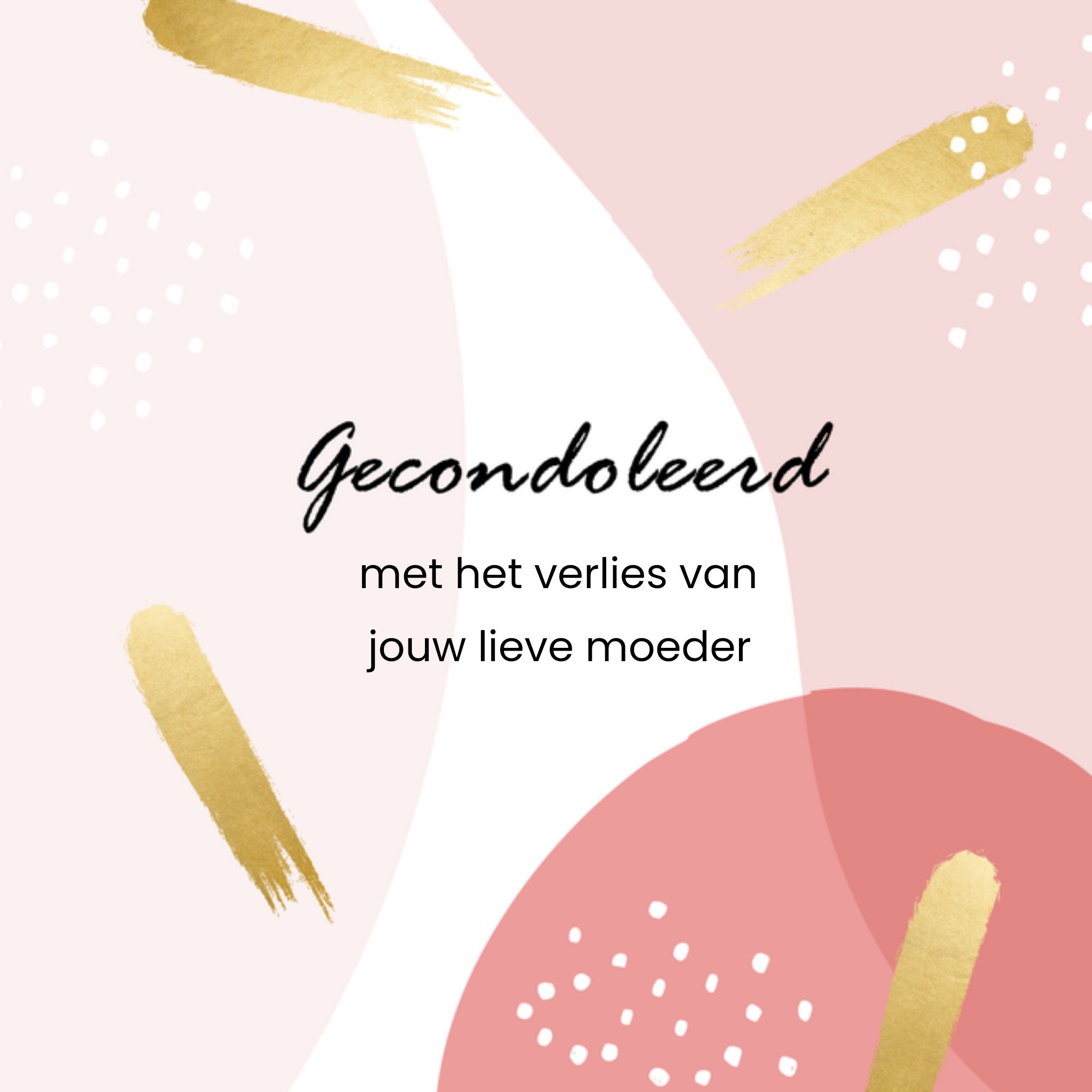 Greetz Condoleancekaart moeder Vierkant