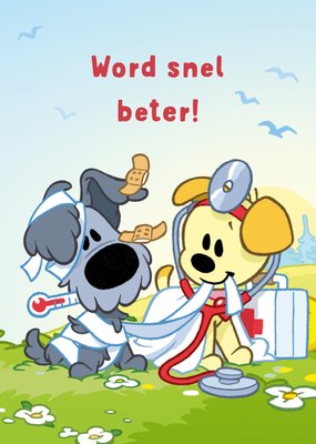Woezel en Pip | Beterschapskaart | Ziekenboeg